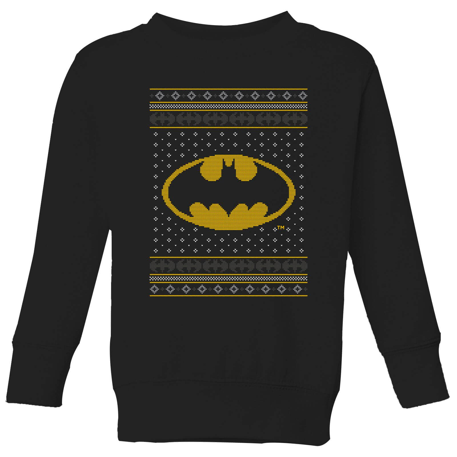 DC Batman Knit Kids' Christmas Sweatshirt - Black - 3-4 Years - Black