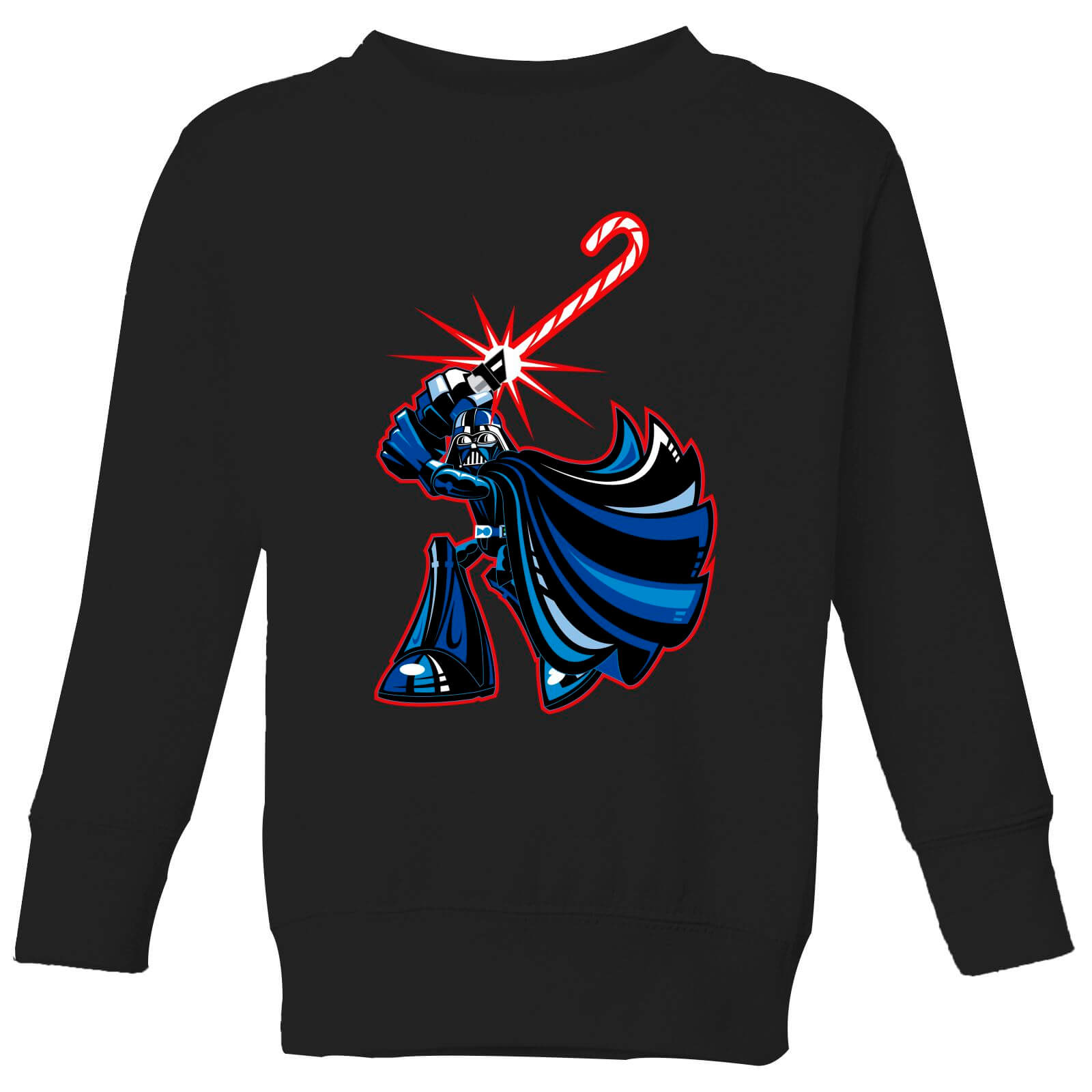 Star Wars Candy Cane Darth Vader Kinder Weihnachtspullover – Schwarz - 3-4 Jahre