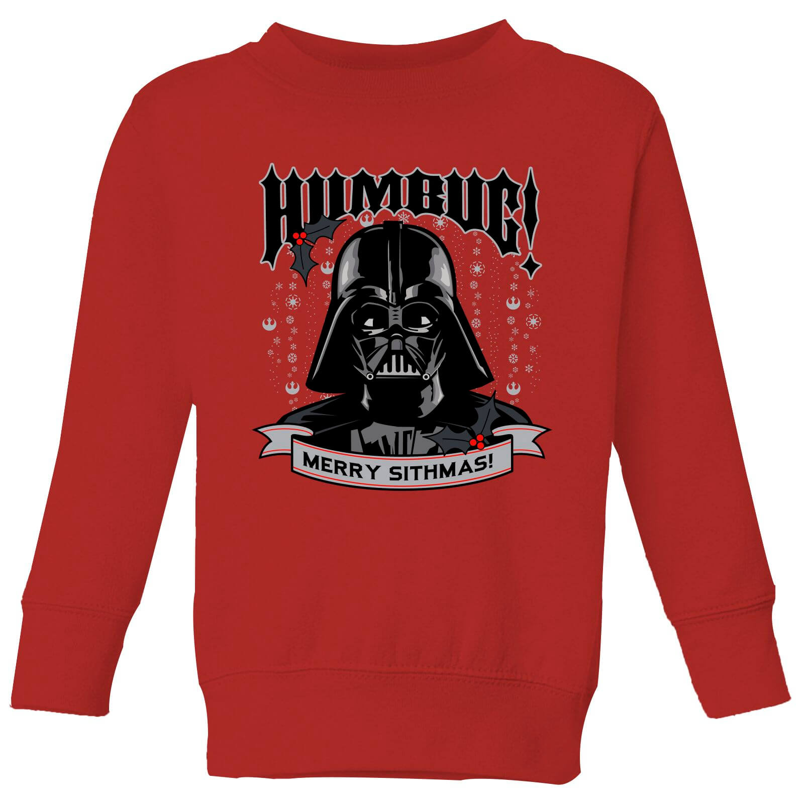 Star Wars Darth Vader Humbug Kids' Christmas Jumper - Red - 7-8 Years