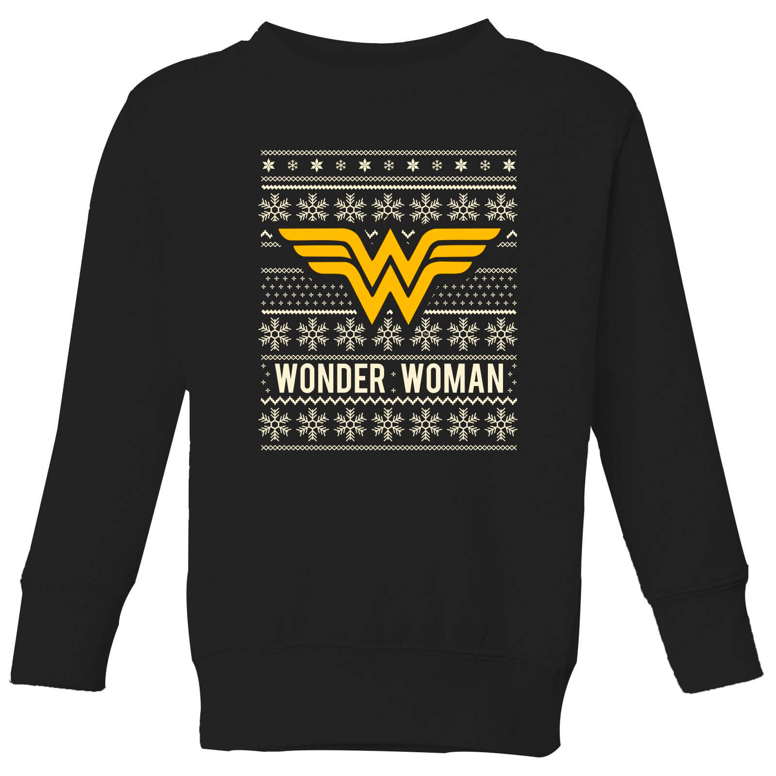 DC Wonder Woman Kids' Christmas Sweatshirt - Black - 3-4 Years
