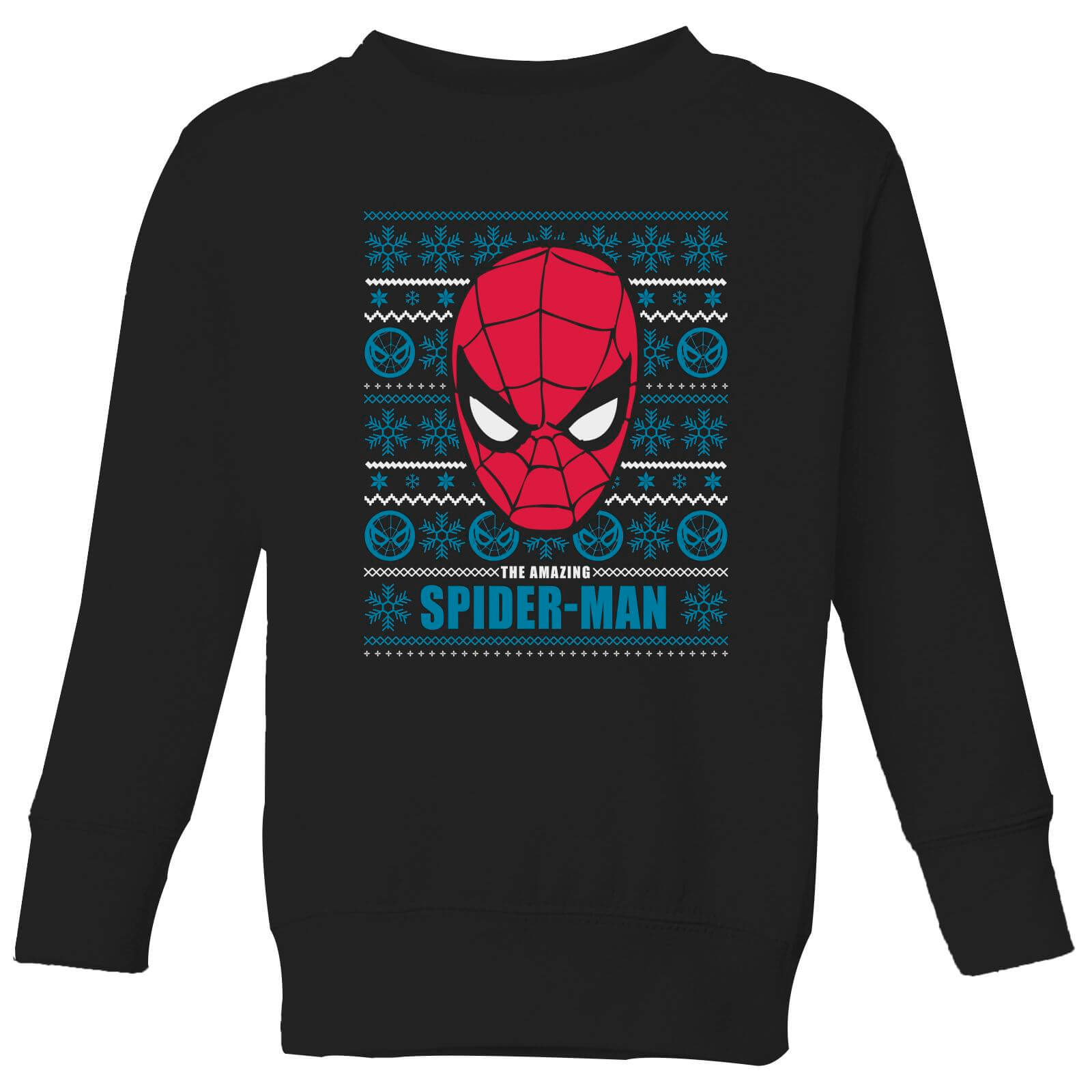 Marvel Spider-Man Kids' Christmas Jumper - Black - 11-12 Years