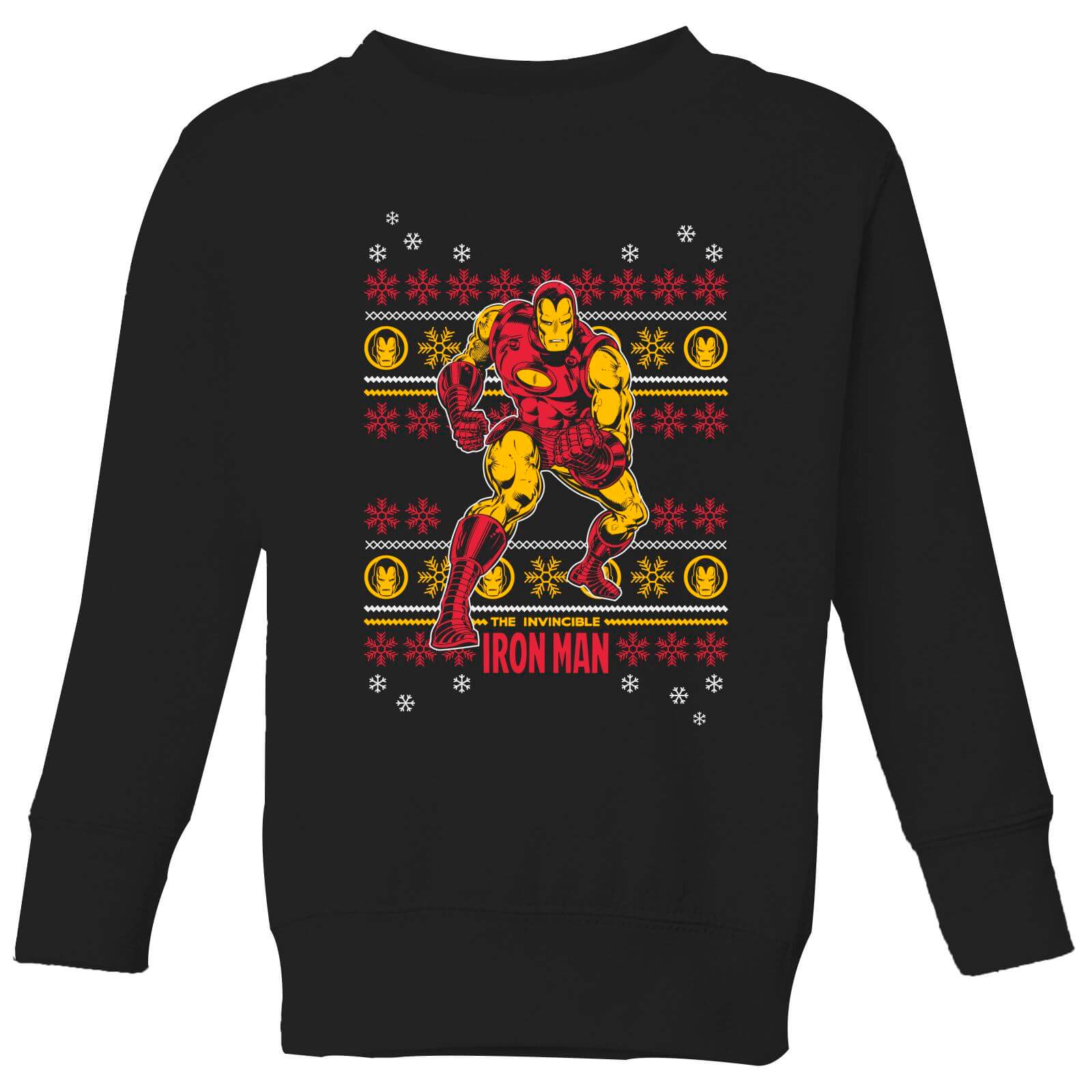 Marvel Iron Man Kids' Christmas Jumper - Black - 3-4 Years