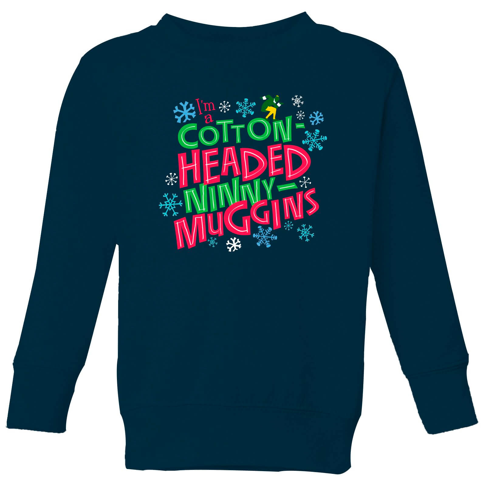 Elf Cotton-Headed Ninny-Muggins Kids' Christmas Sweatshirt - Navy - 9-10 Years - Navy