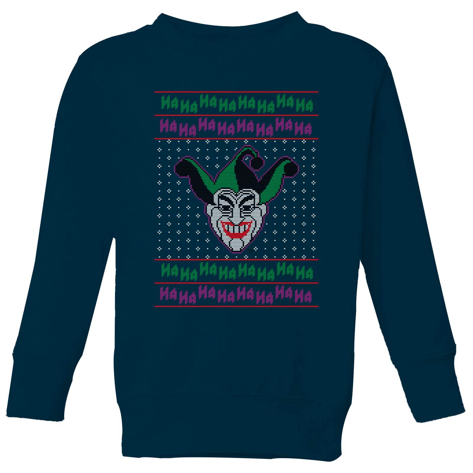 DC Joker Knit Kids' Christmas Sweatshirt - Navy - 9-10 Years