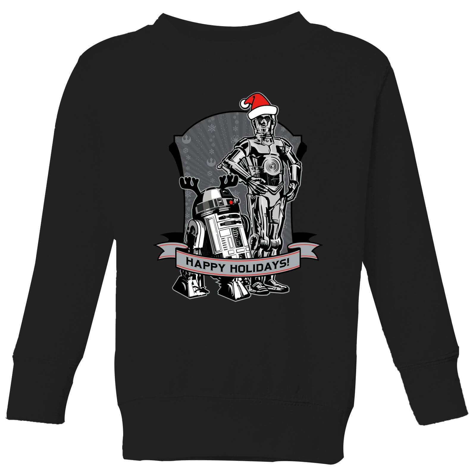 

Star Wars Happy Holidays Droids Maglione Natalizio Bambino - Nero - 3-4 Anni