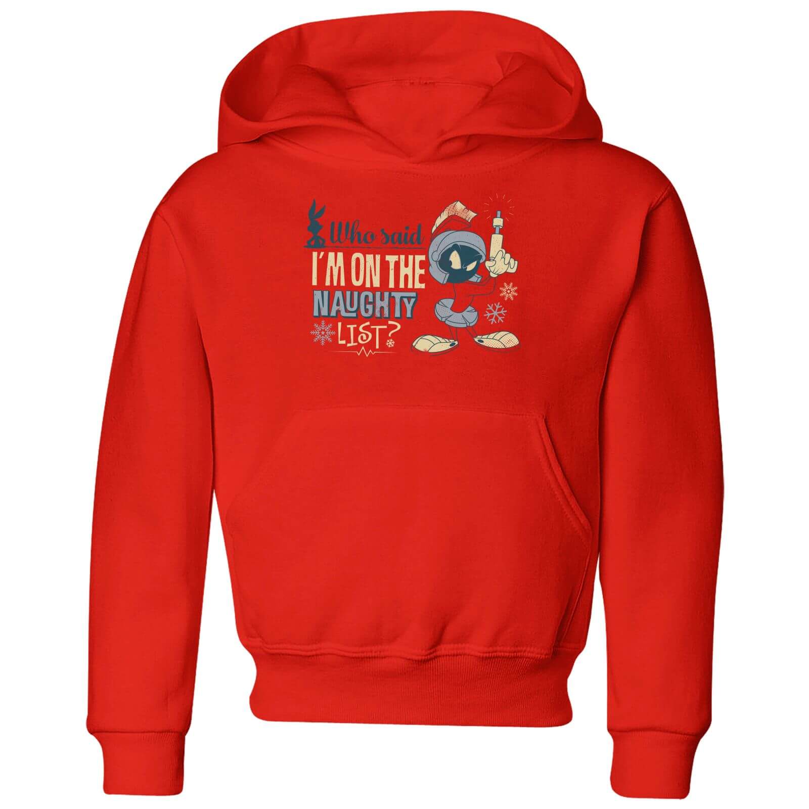 

Looney Tunes Martian Who Said Im On The Naughty List Kids' Christmas Hoodie - Red - 5-6 ans - Rouge