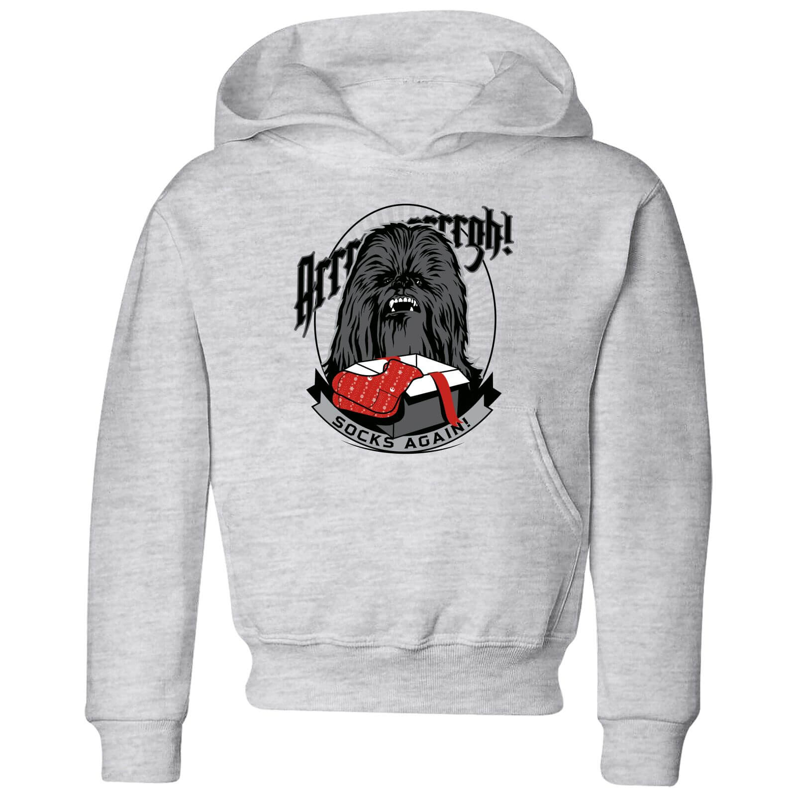 Star Wars Chewbacca Arrrrgh Socks Again Kids‘ Christmas Hoodie – Grey – 3-4 Jahre – Grau