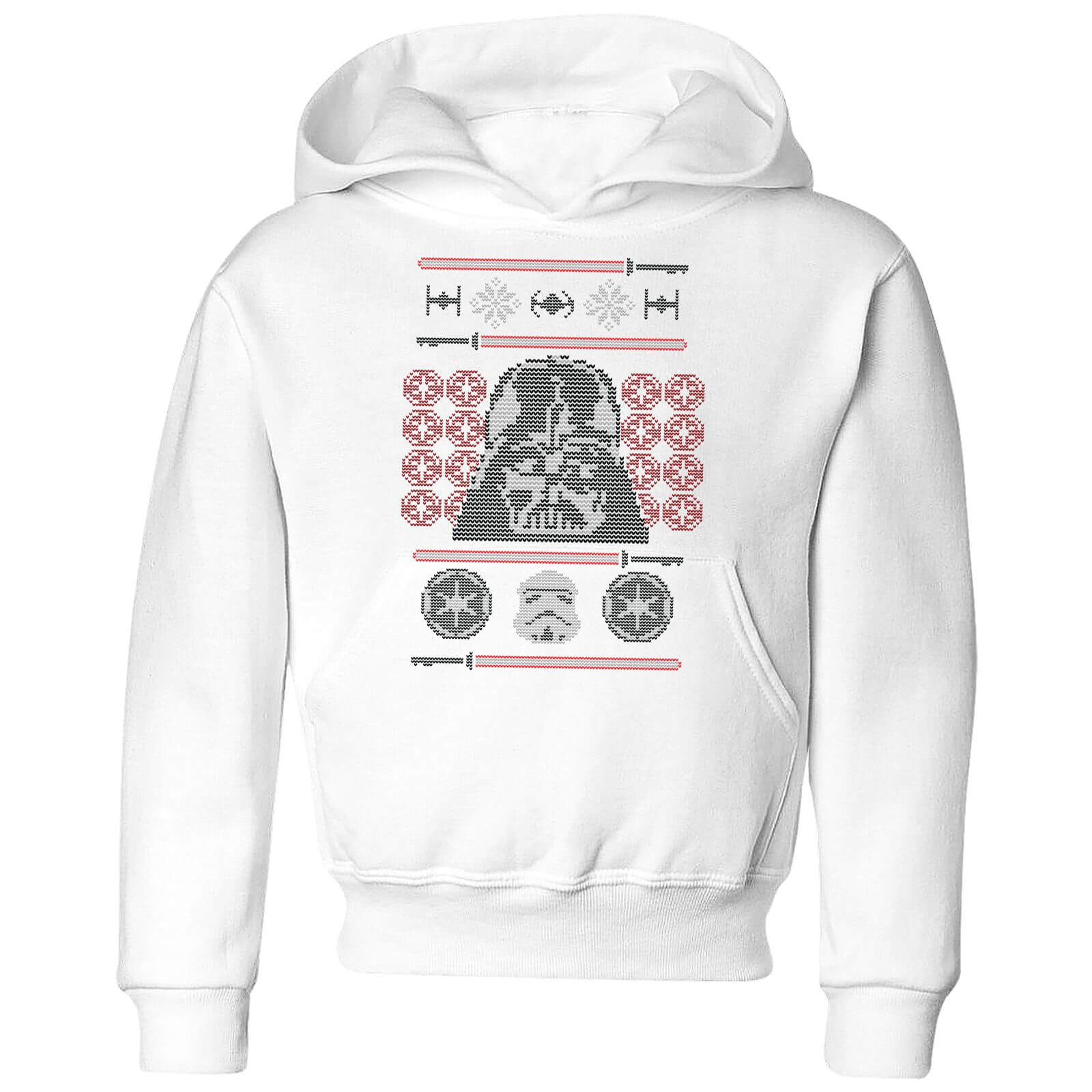 Star Wars Darth Vader Face Knit Kids' Christmas Hoodie - White - 5-6 Years - White