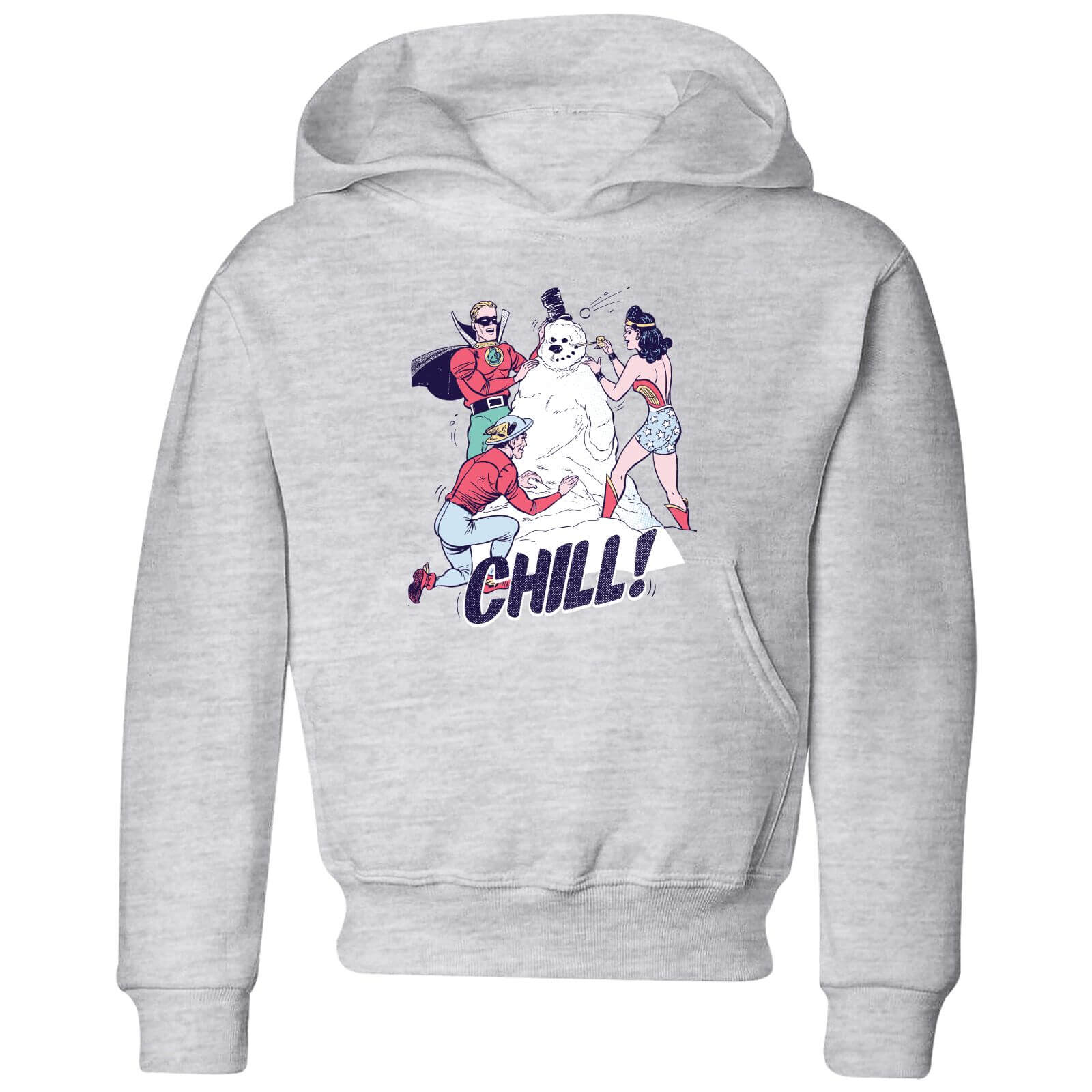 DC Chill! Kids' Christmas Hoodie - Grey - 3-4 Years - Grey