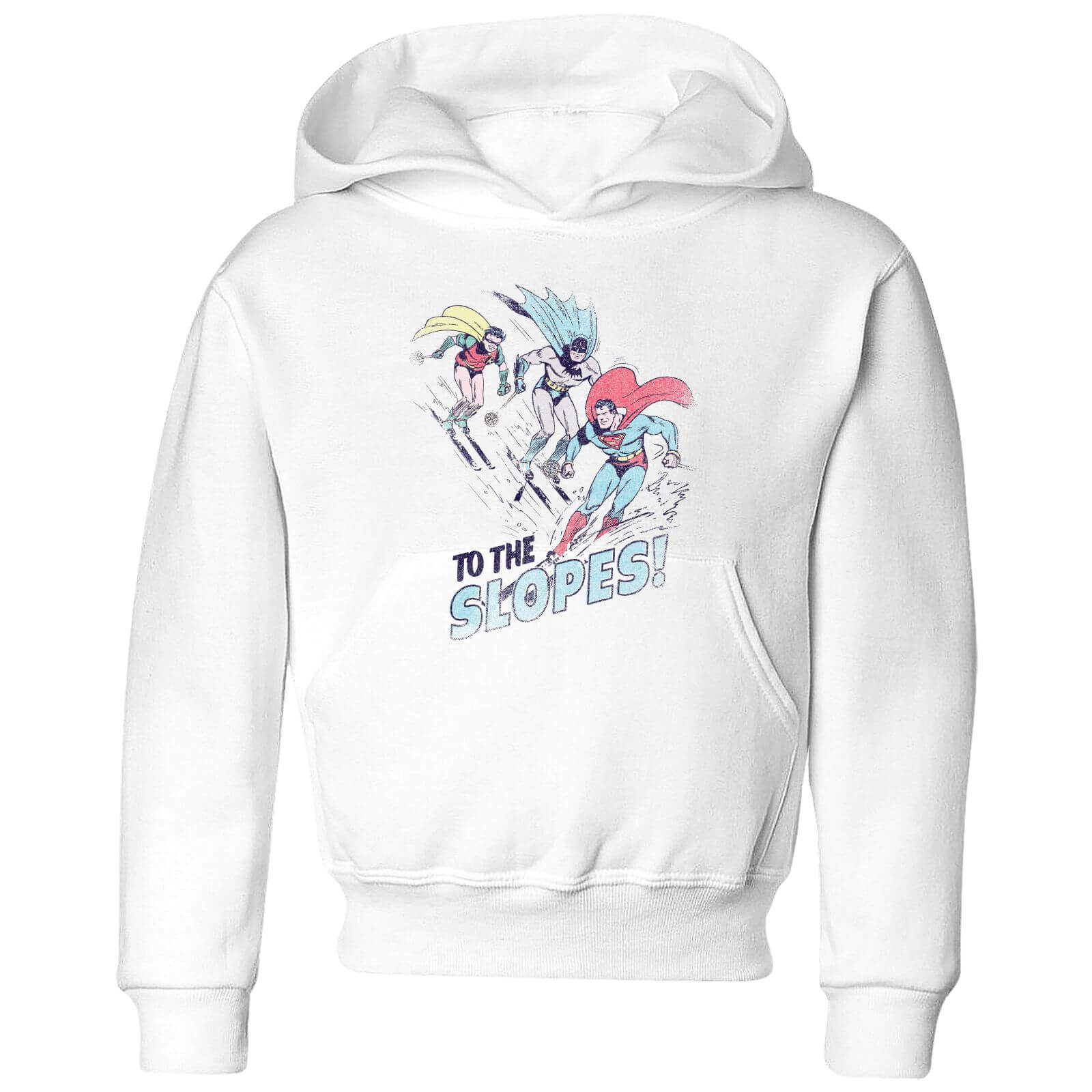 DC To The Slopes! Kids' Christmas Hoodie - White - 5-6 Years - White