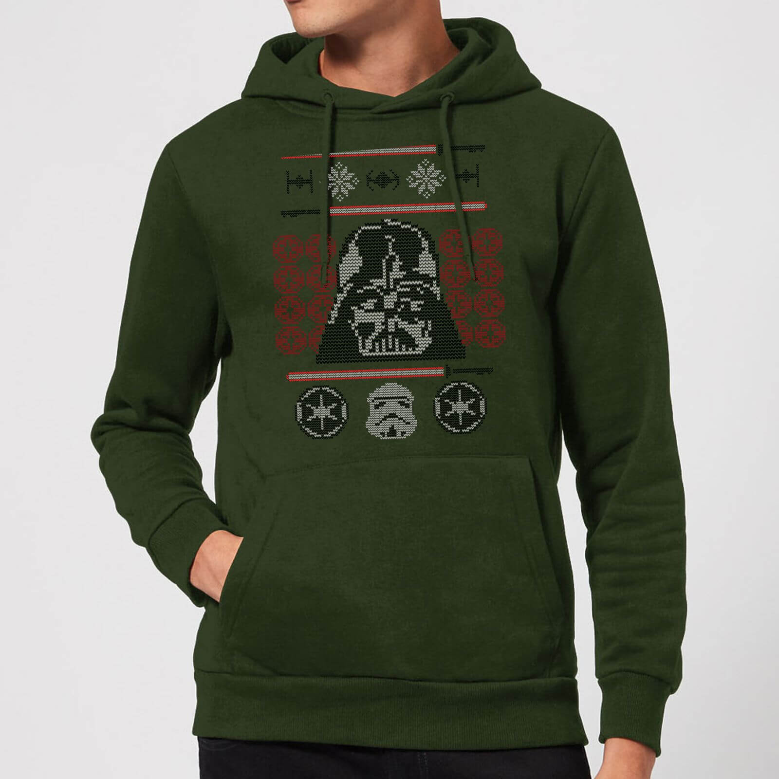 

Felpa con cappuccio Star Wars Darth Vader Face Knit Christmas - Forest Green - XXL