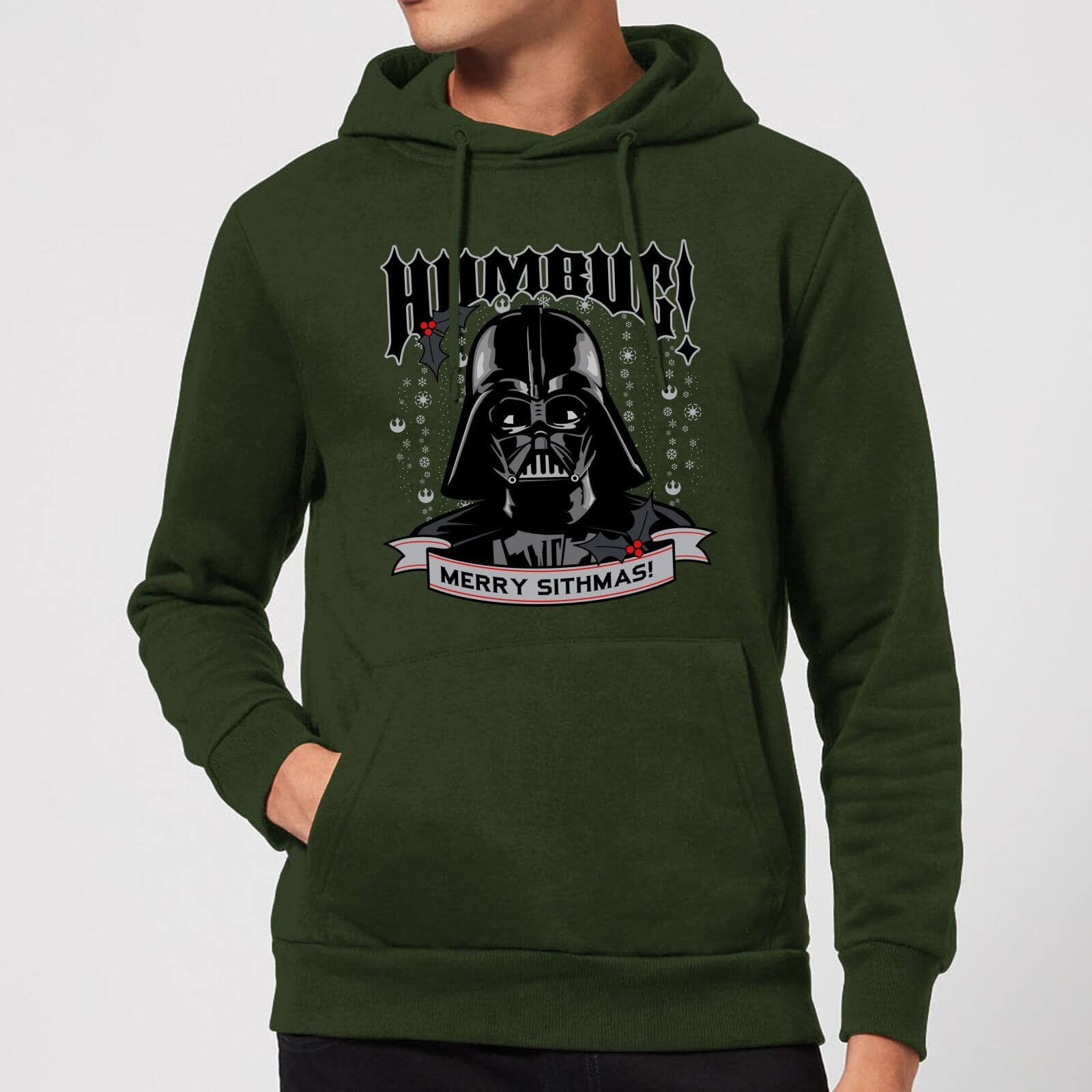 Star Wars Darth Vader Humbug Christmas Hoodie – Forest Green – S