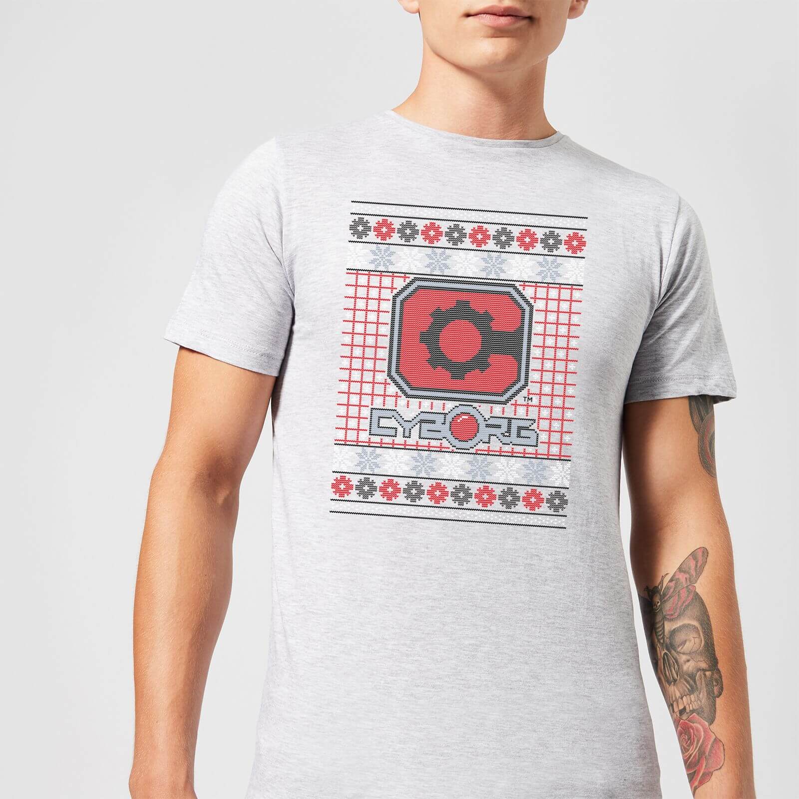 DC Cyborg Knit Herren Christmas T-Shirt - Grau - XS - Grau