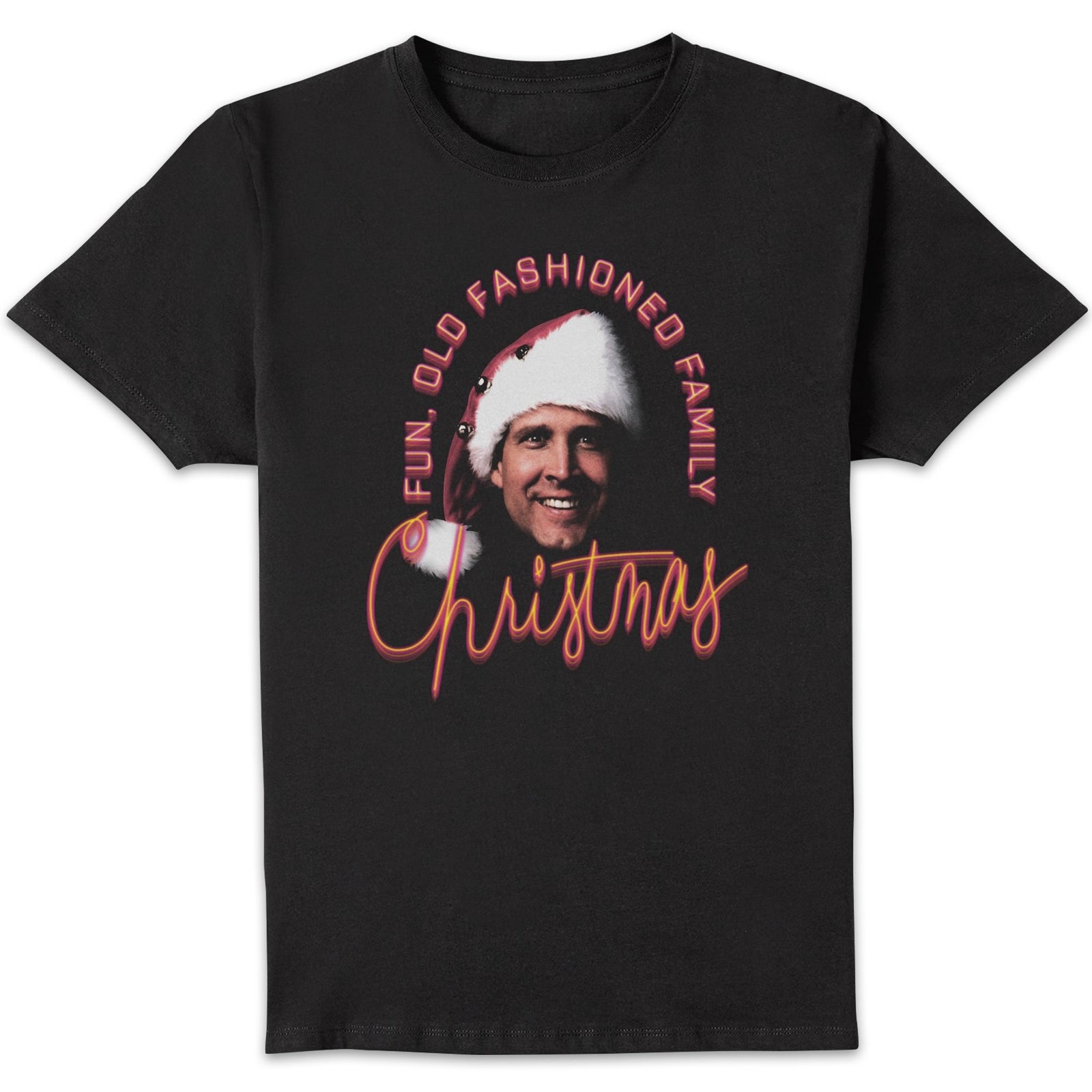 National Lampoon Fun Old Fashioned Family Christmas Men's Christmas T-Shirt - Black - M