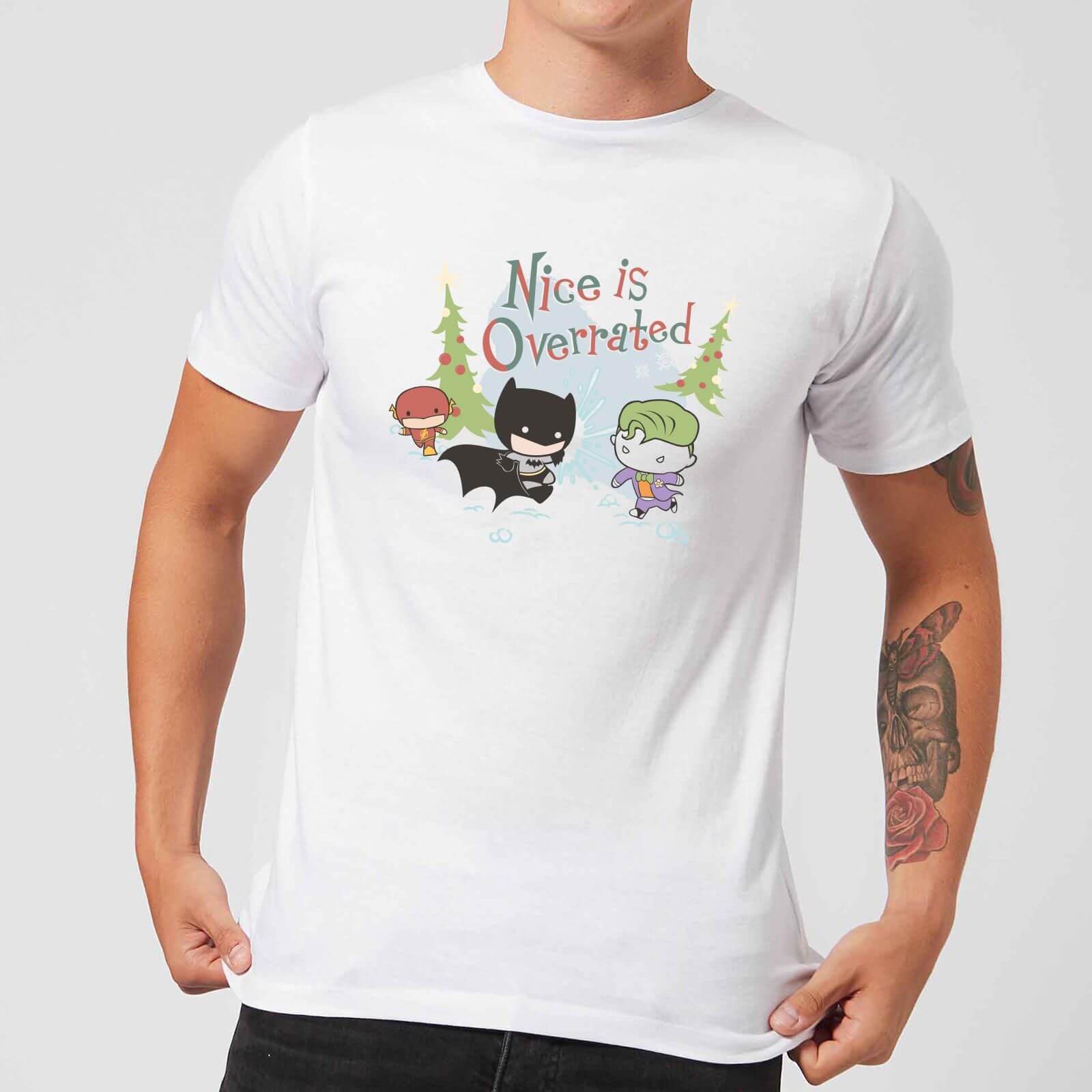DC Nice Is Overrated Herren Christmas T-Shirt - Weiß - L