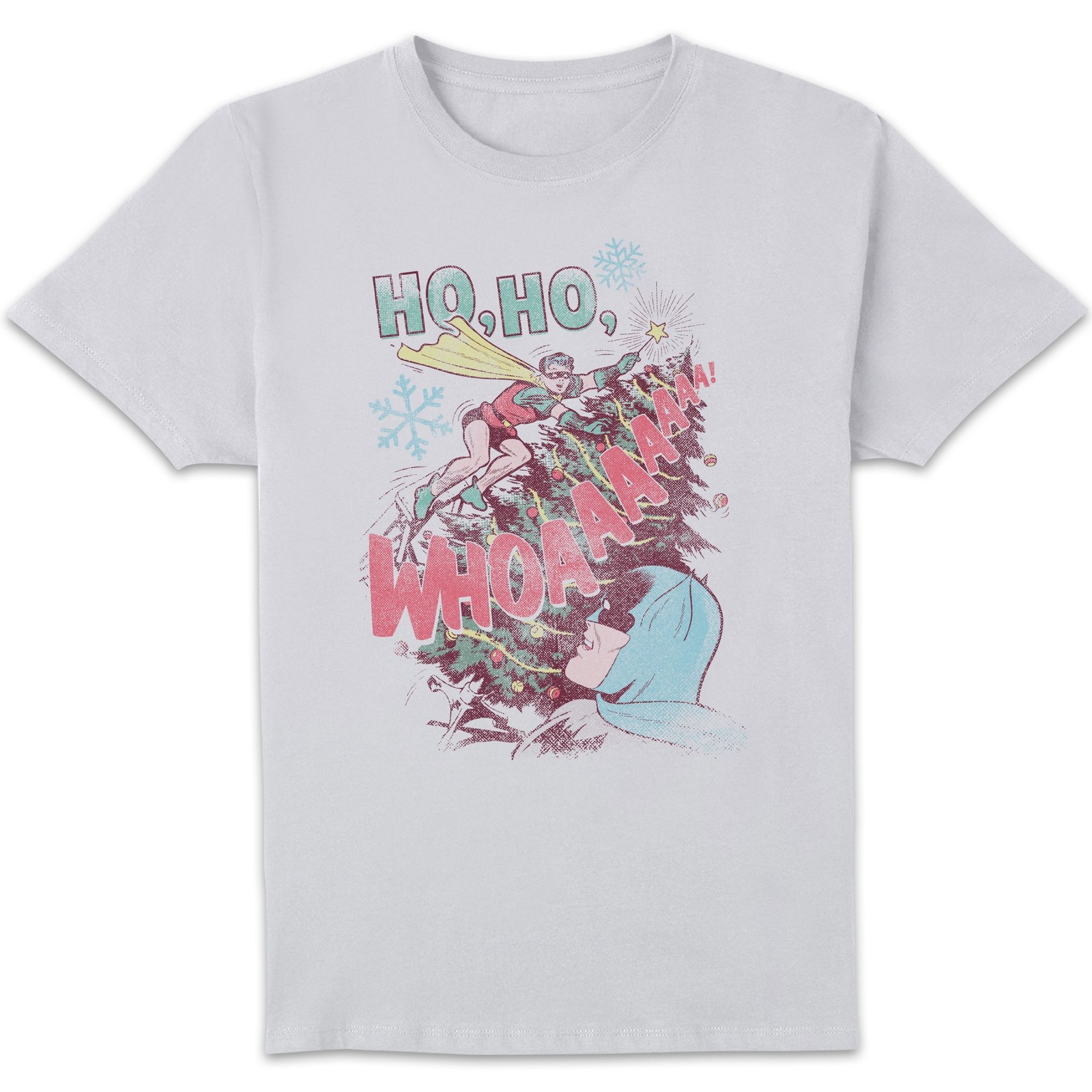 DC Ho Ho Whoaaaaaaa Men's Christmas T-Shirt - White - 3XL