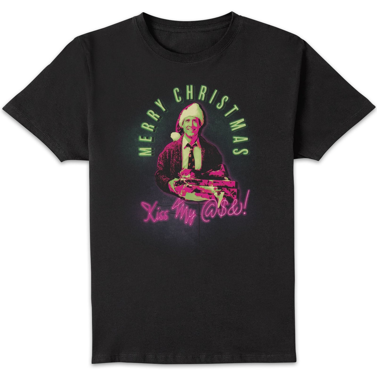 National Lampoon Merry Christmas Clark Griswold Men's Christmas T-Shirt - Black - S