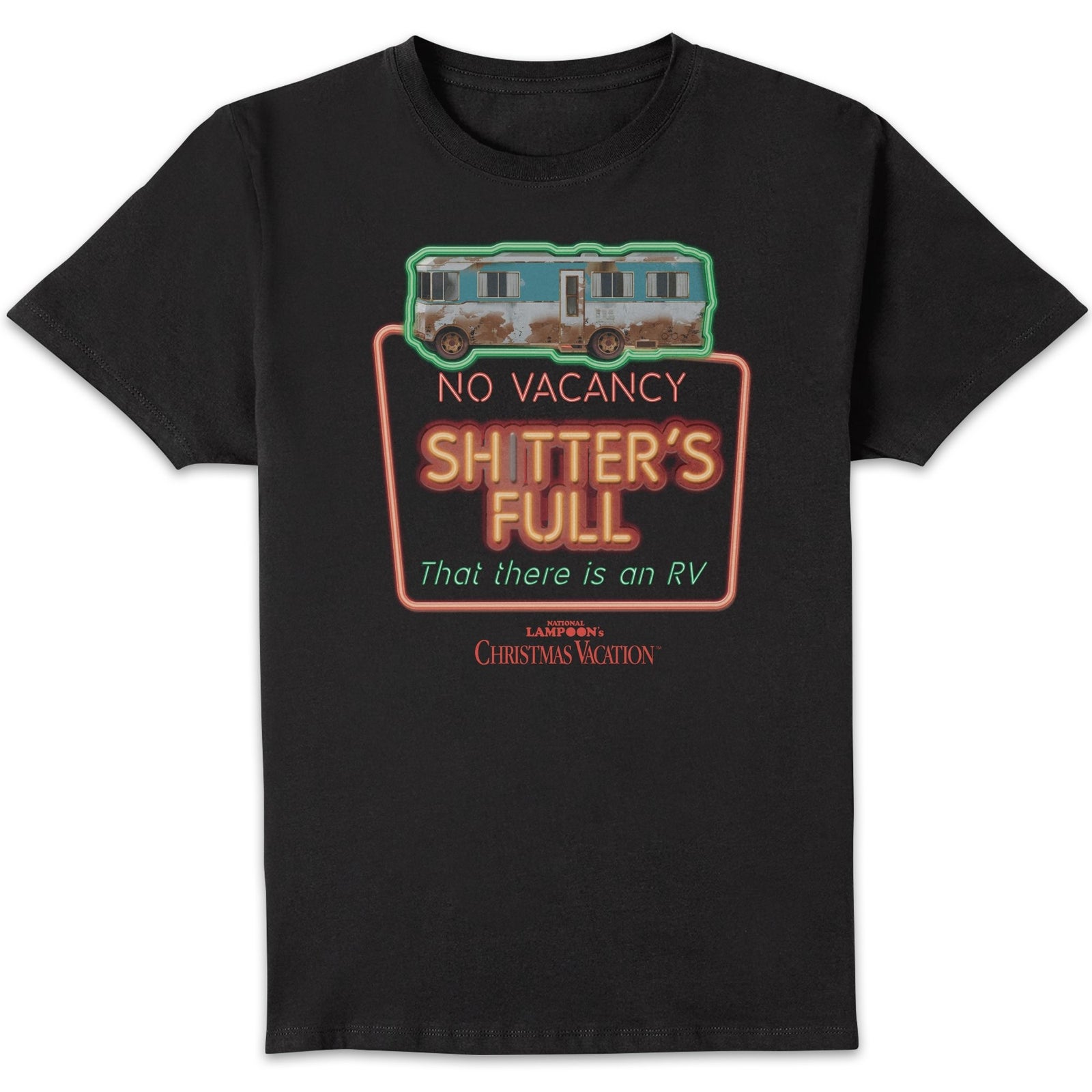 National Lampoon No Vacancy Men's Christmas T-Shirt - Black - S
