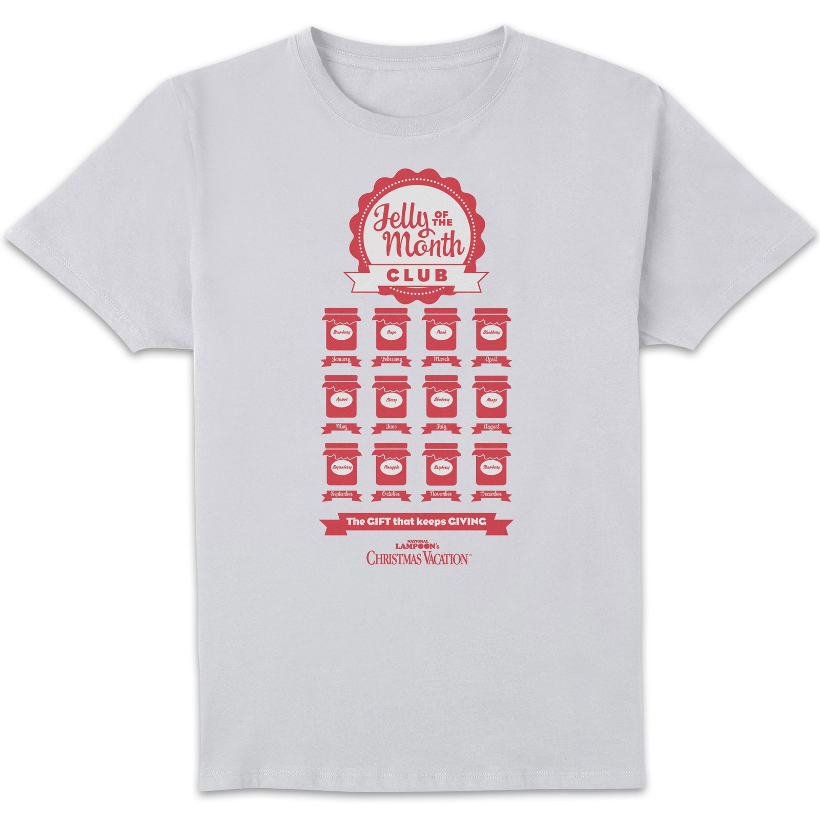 National Lampoon Jelly Of The Month Club Men's Christmas T-Shirt - White - 5XL