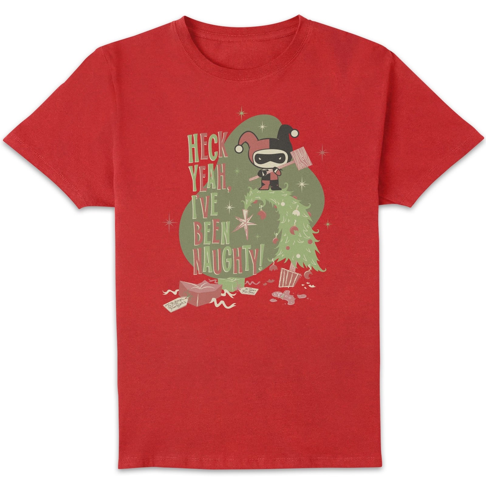 DC Heck Yeah I've Been Naughty! Men's Christmas T-Shirt - Red - XXL