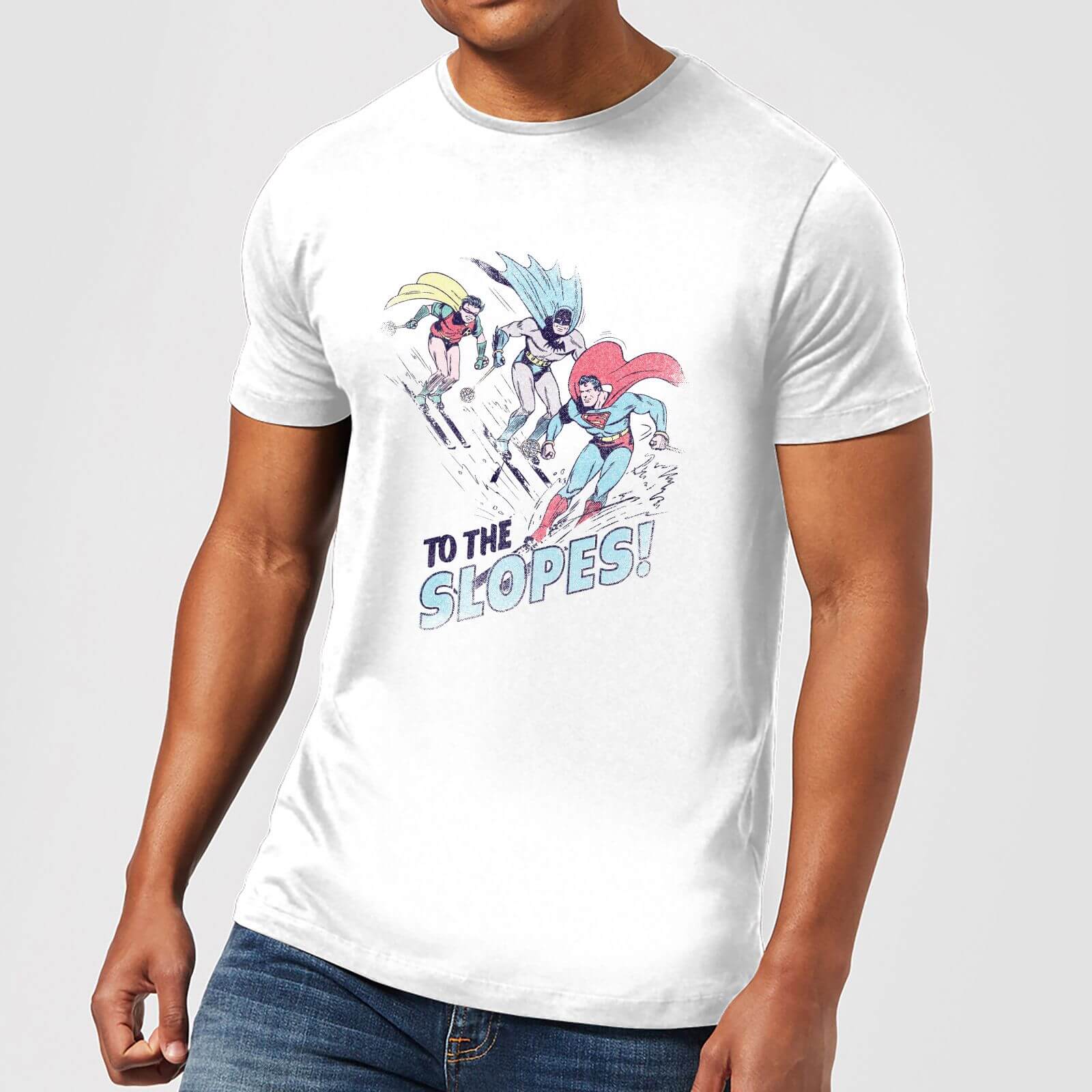DC To The Slopes! Men's Christmas T-Shirt - White - 5XL - White