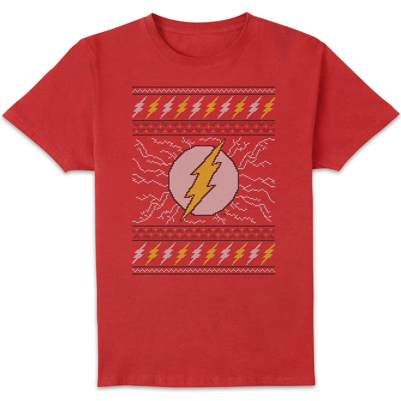 DC Flash Knit Men's Christmas T-Shirt - Red - M
