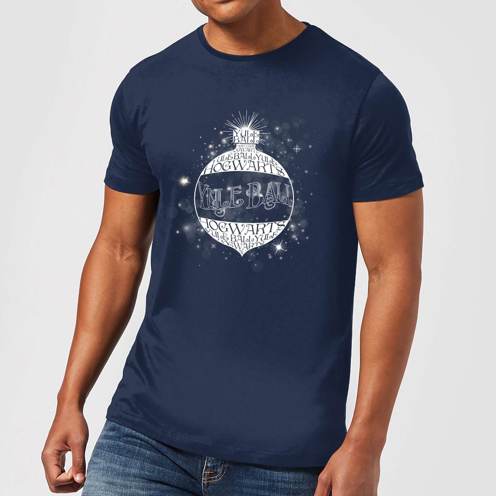 

Harry Potter Yule Ball Baubel Men's Christmas T-Shirt - Navy - M