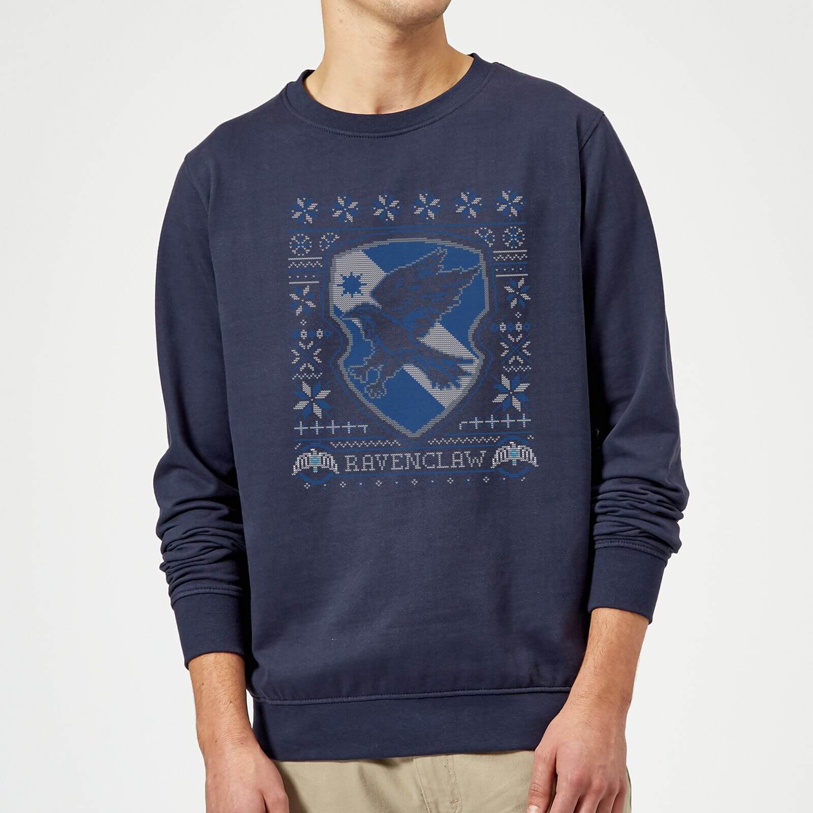 Harry Potter Ravenclaw Crest Weihnachtspullover – Navy - L