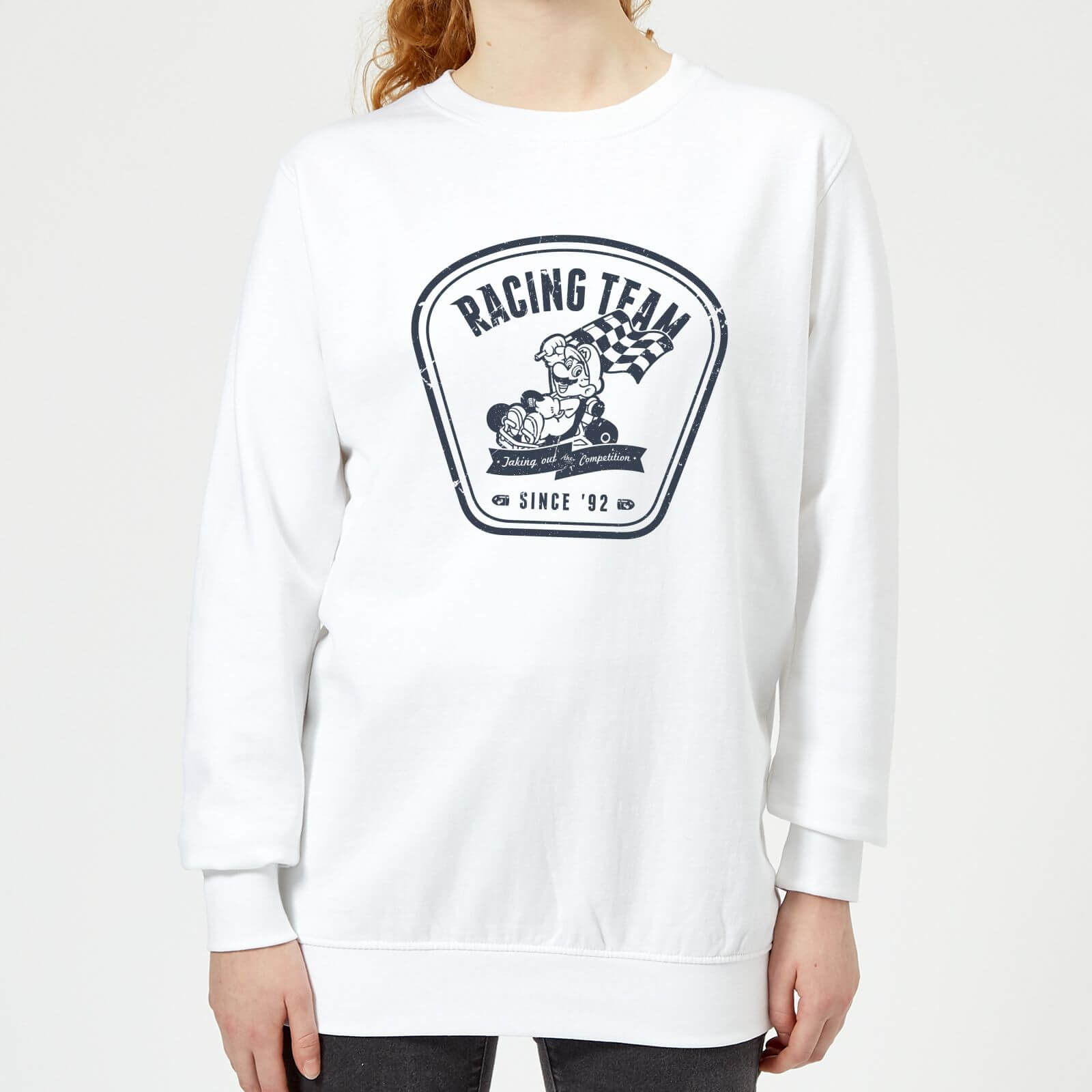 

Nintendo Mario Kart Racing Team Women's Sweatshirt - White - M - Blanc