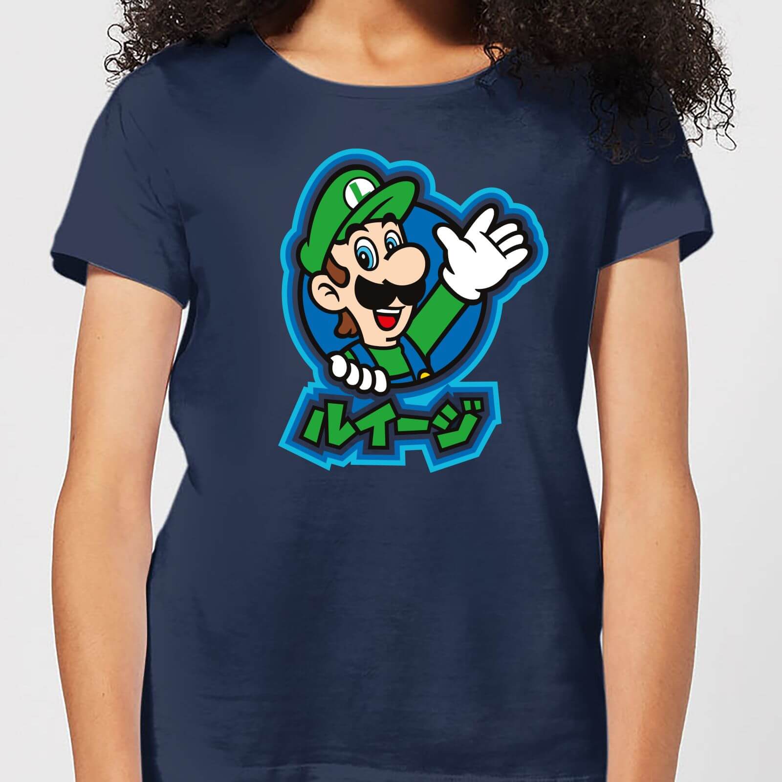 

Nintendo Super Mario Luigi Kanji Women's T-Shirt - Navy - XL