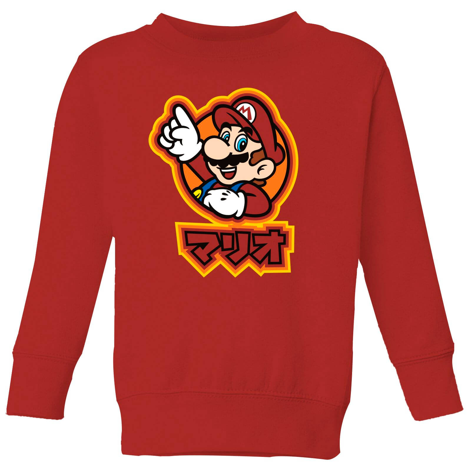 Nintendo Super Mario Kanji Kids' Sweatshirt - Red - 3-4 Years