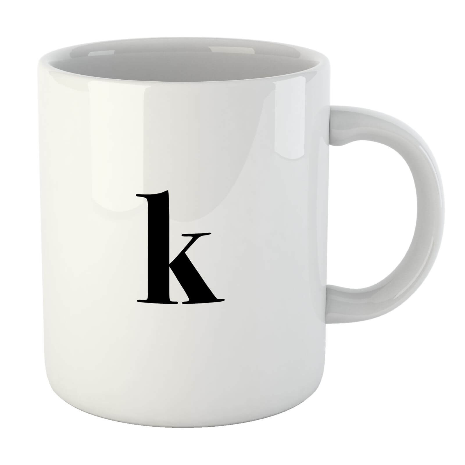 Bodoni Alphabet Mugs - K Mug