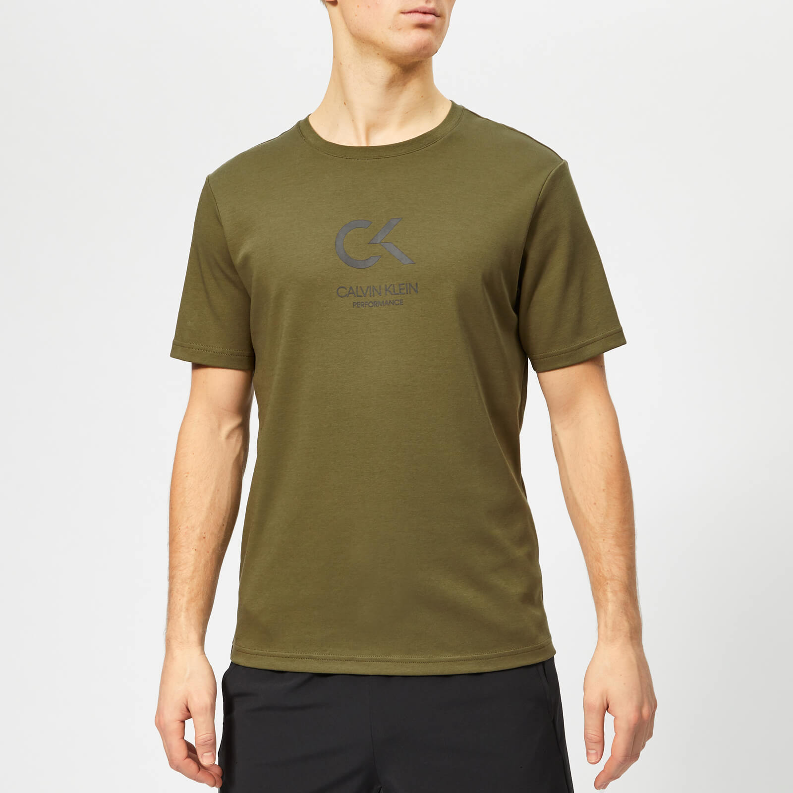 Calvin Klein Performance Men's Short Sleeve T-Shirt - Olive Night - M - Green