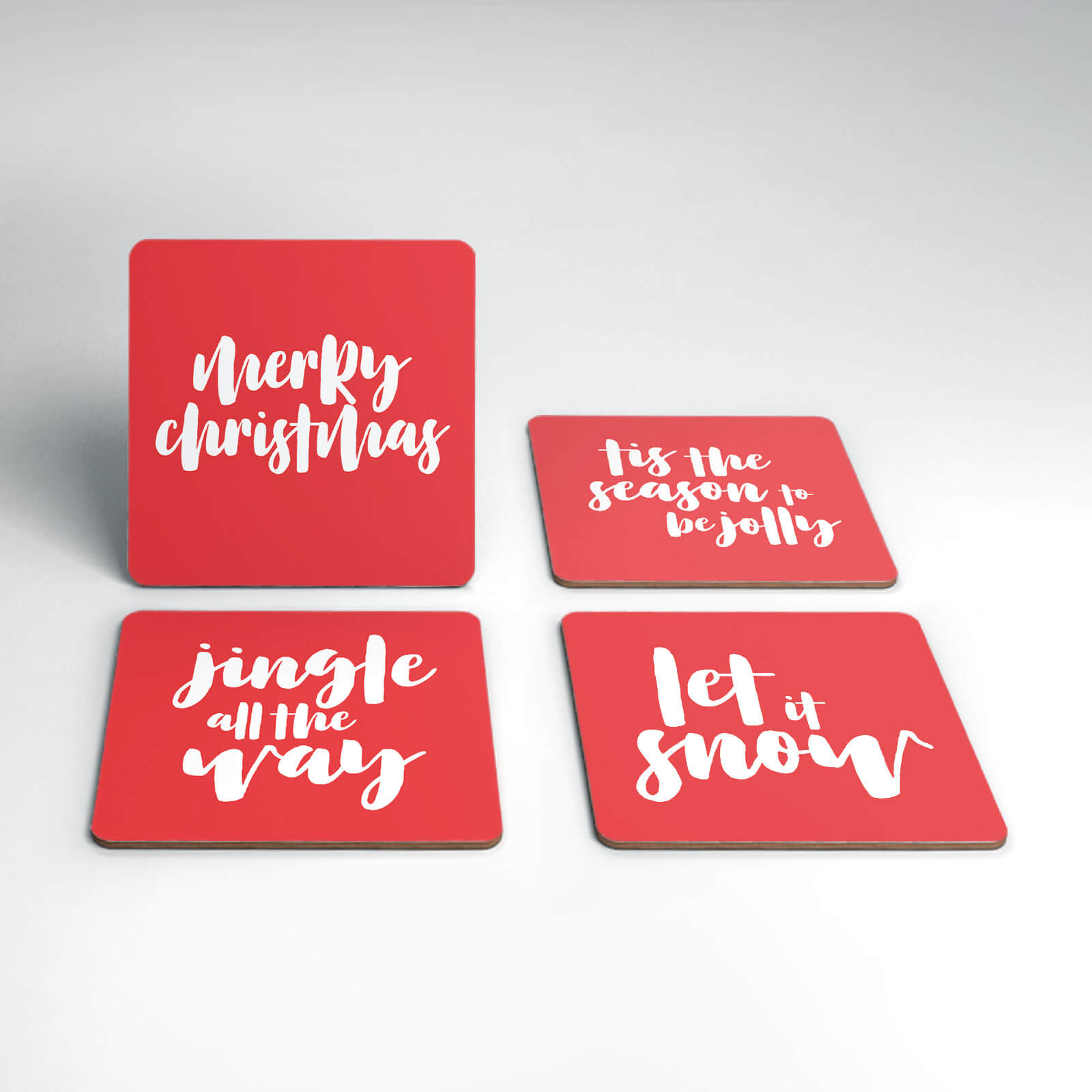 Merry Christmas Coaster Set