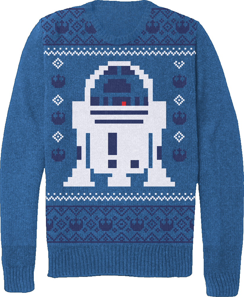 Star Wars Men's Christmas R2-D2 Knitted Jumper - Blue - L - Bleu