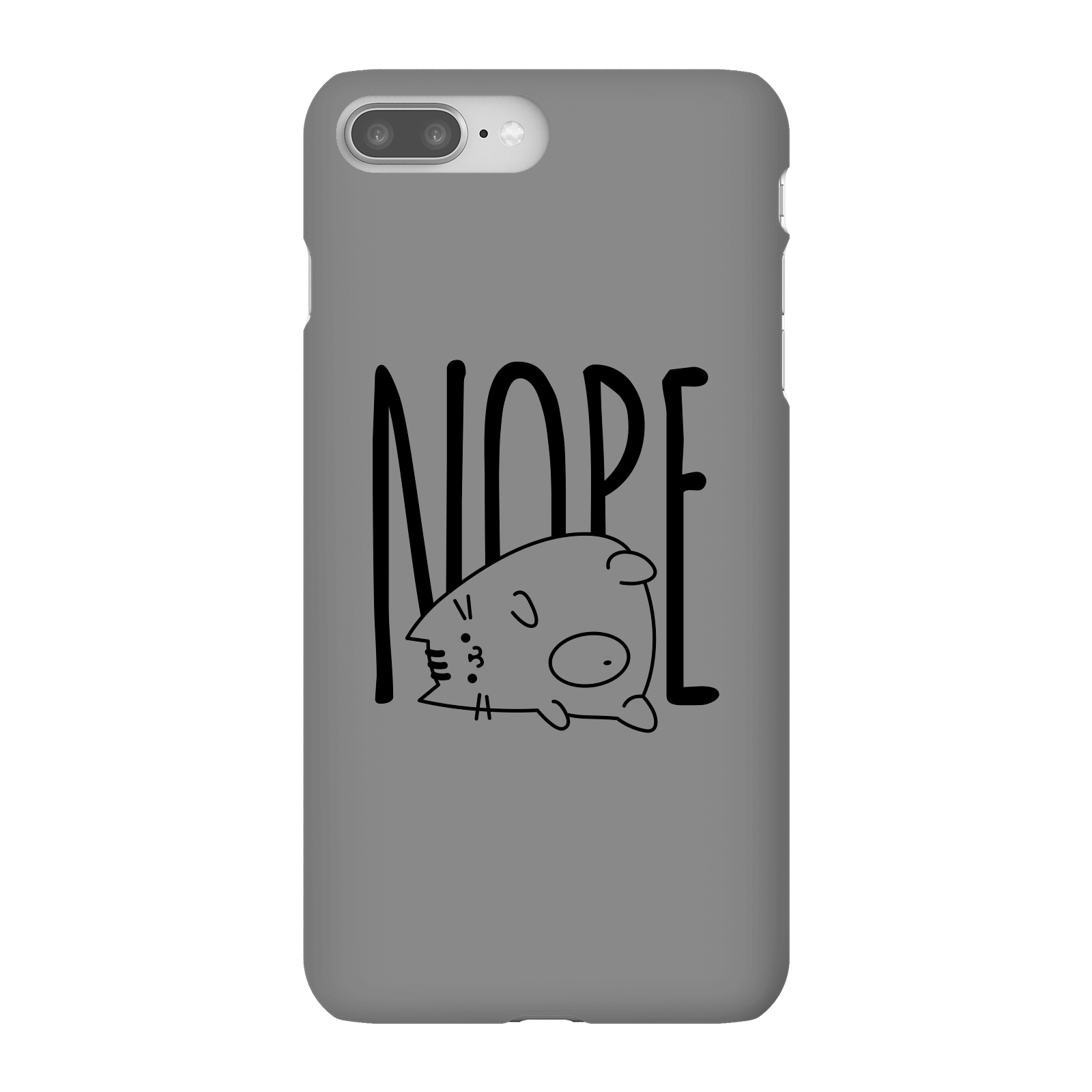 Nope Phone Case for iPhone and Android - iPhone 8 Plus - Snap Case - Matte