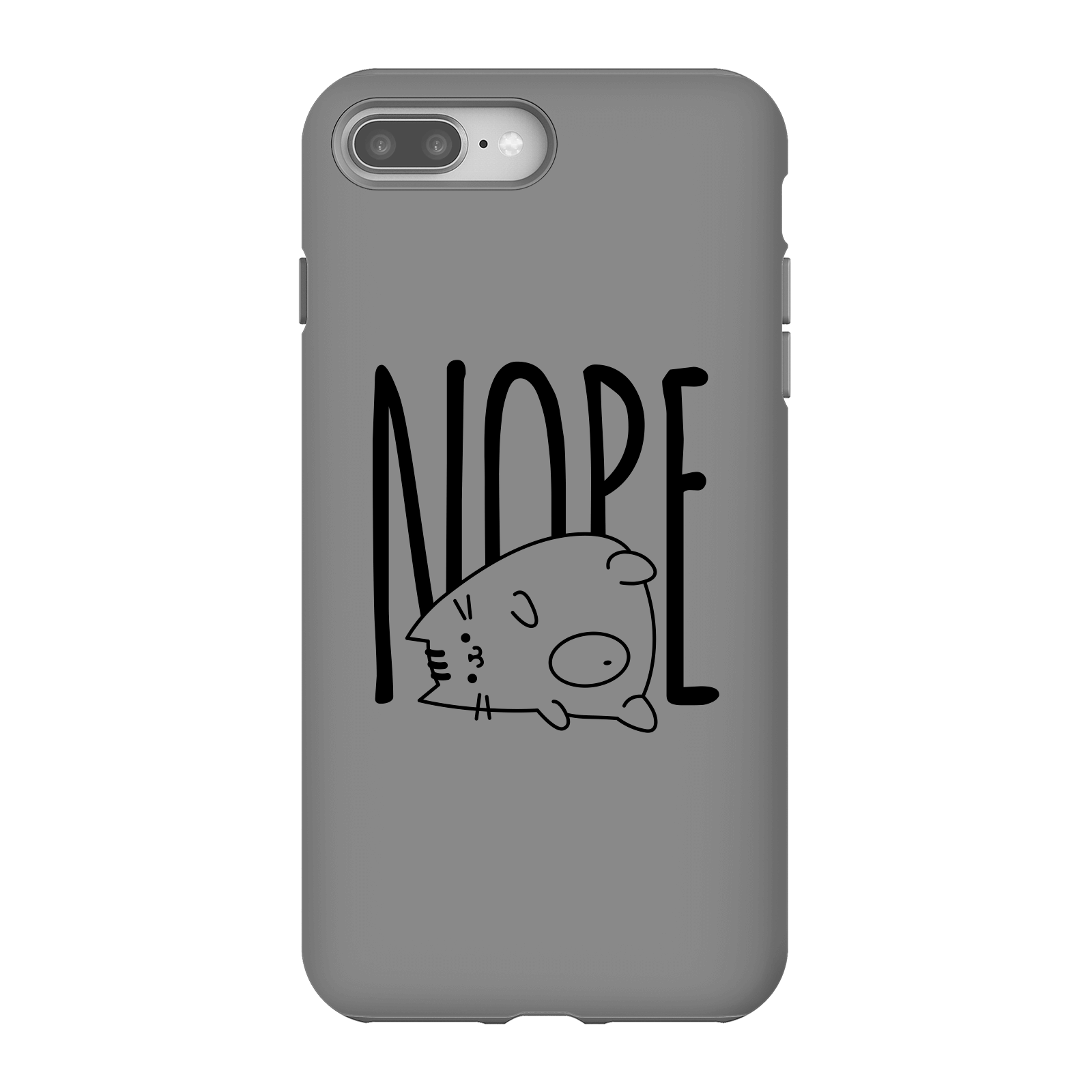Nope Phone Case for iPhone and Android - iPhone 8 Plus - Tough Case - Matte