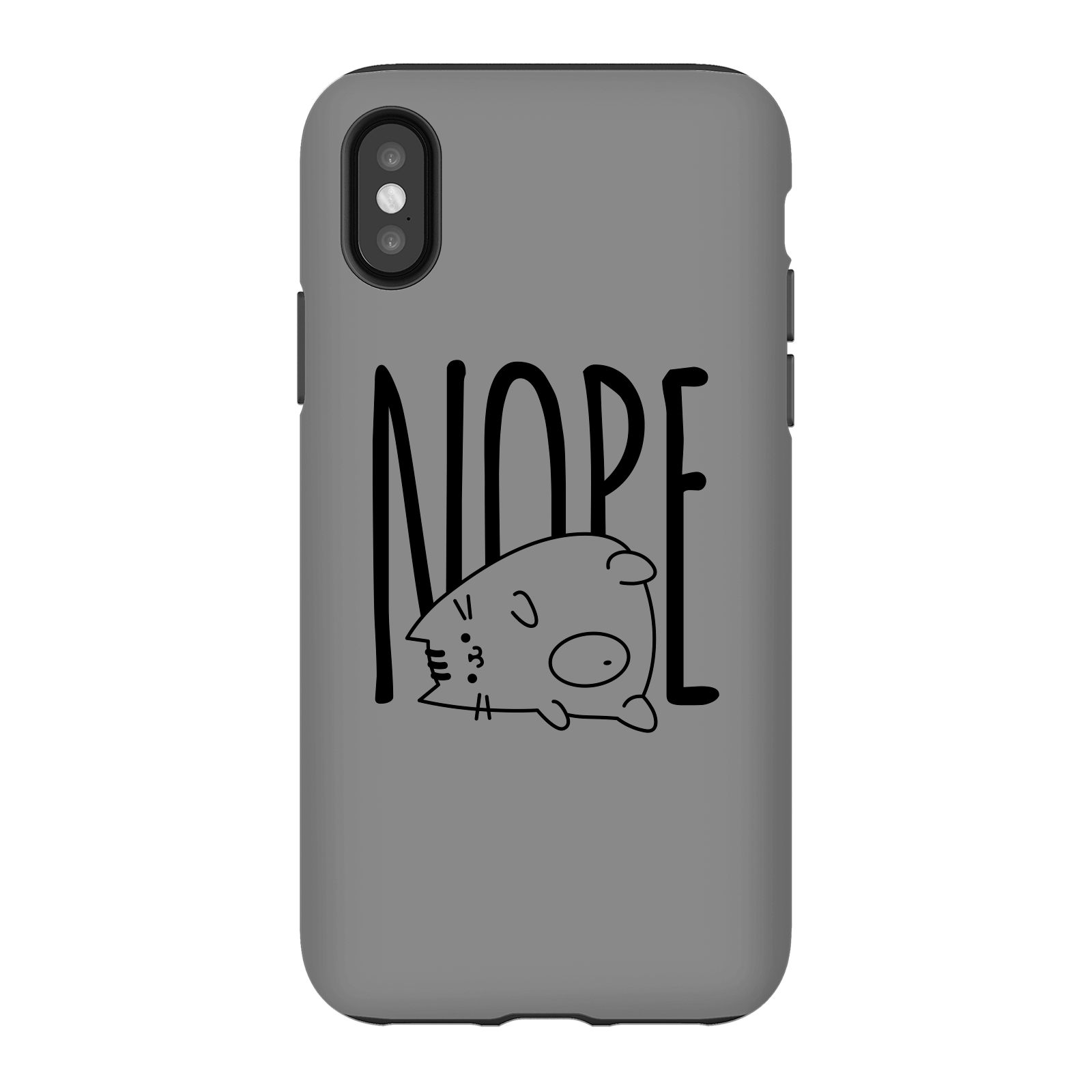 Nope Phone Case for iPhone and Android - iPhone X - Tough Case - Matte