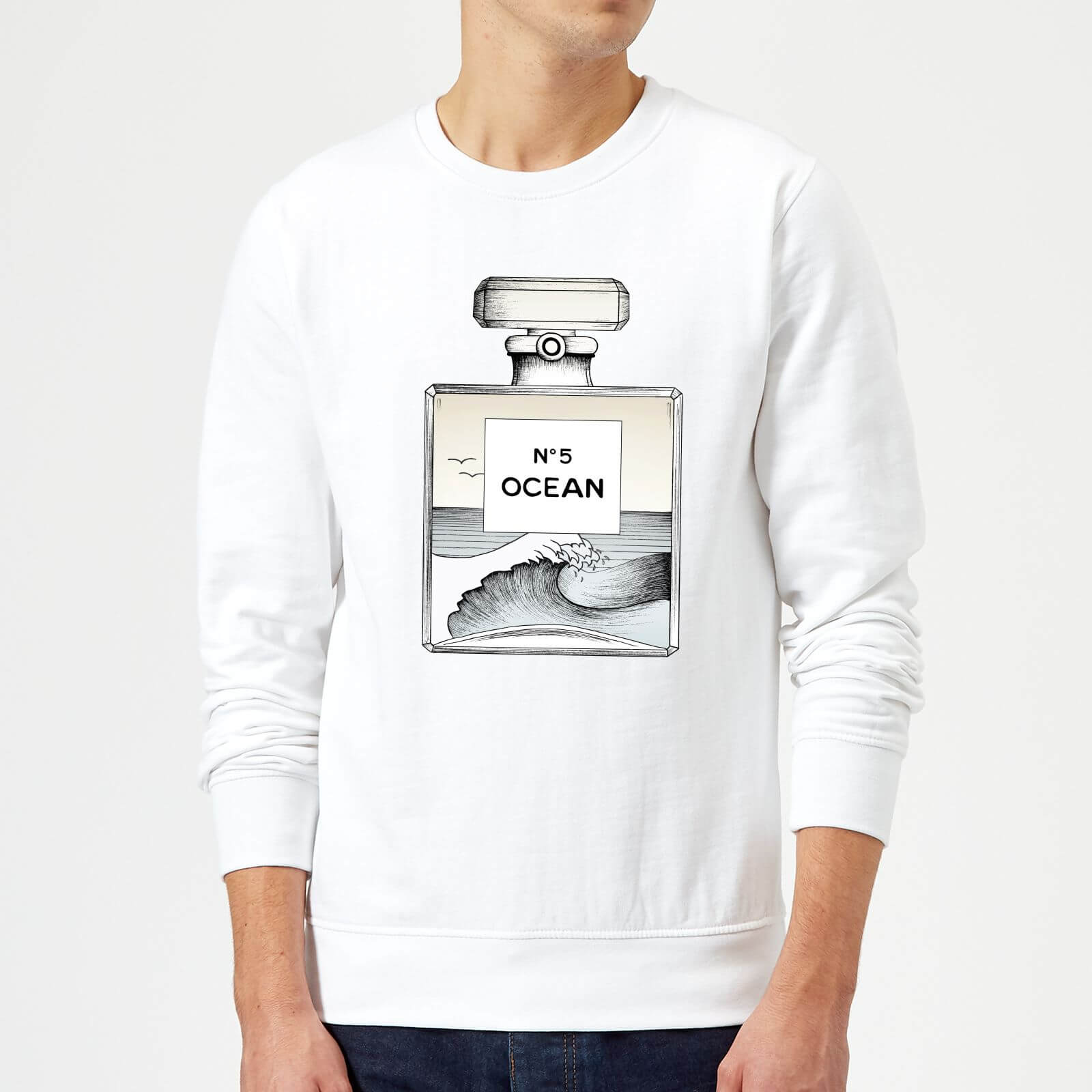 Barlena Ocean No5 Sweatshirt - White - S - White