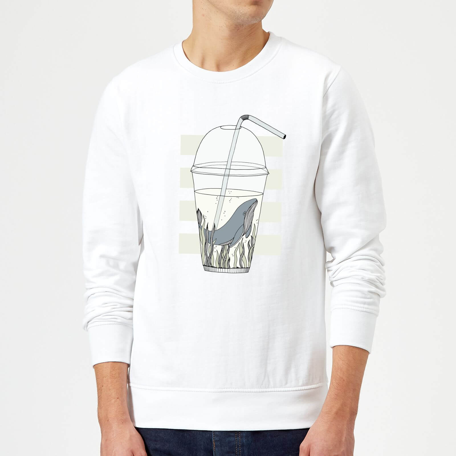Barlena Thirsty Sweatshirt - White - S - White