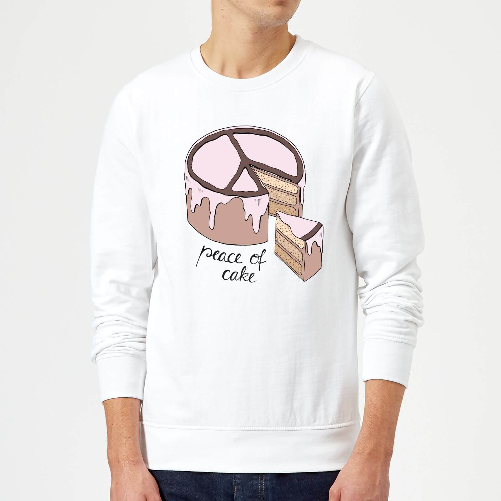 Barlena Peace Of Cake Sweatshirt - White - S - White