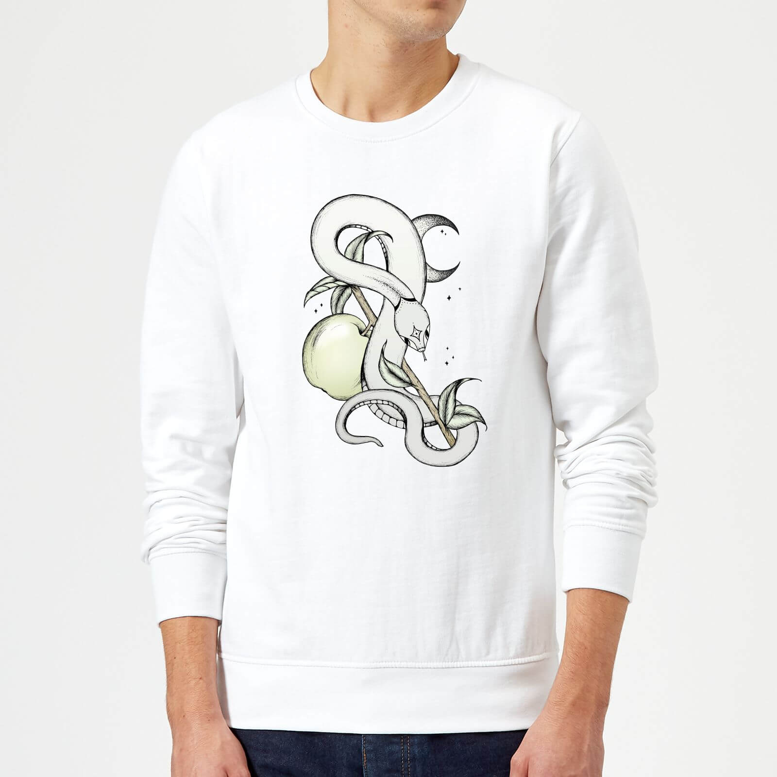 Barlena Forbidden Fruit Sweatshirt - White - S - White