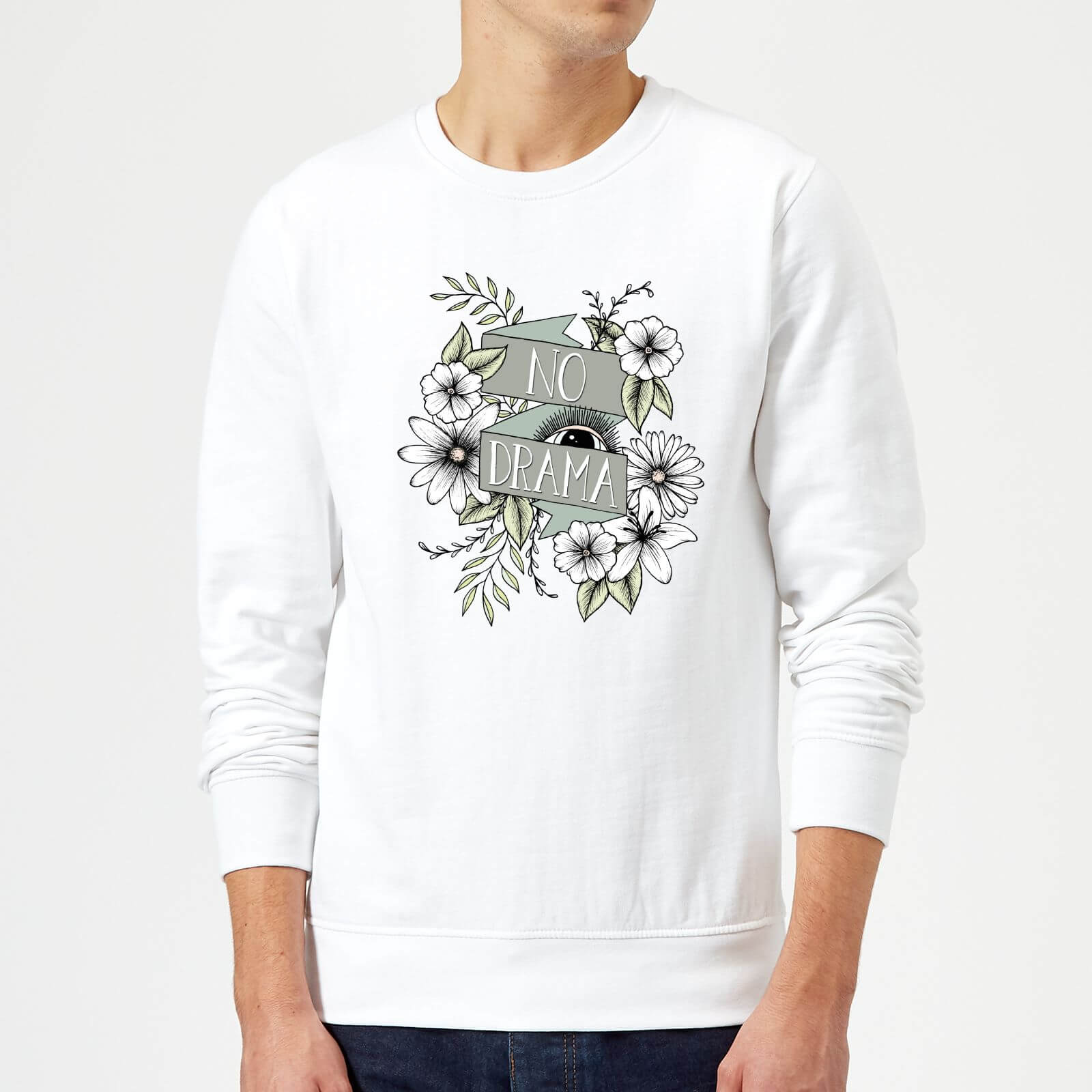 Barlena No Drama Sweatshirt - White - S - White
