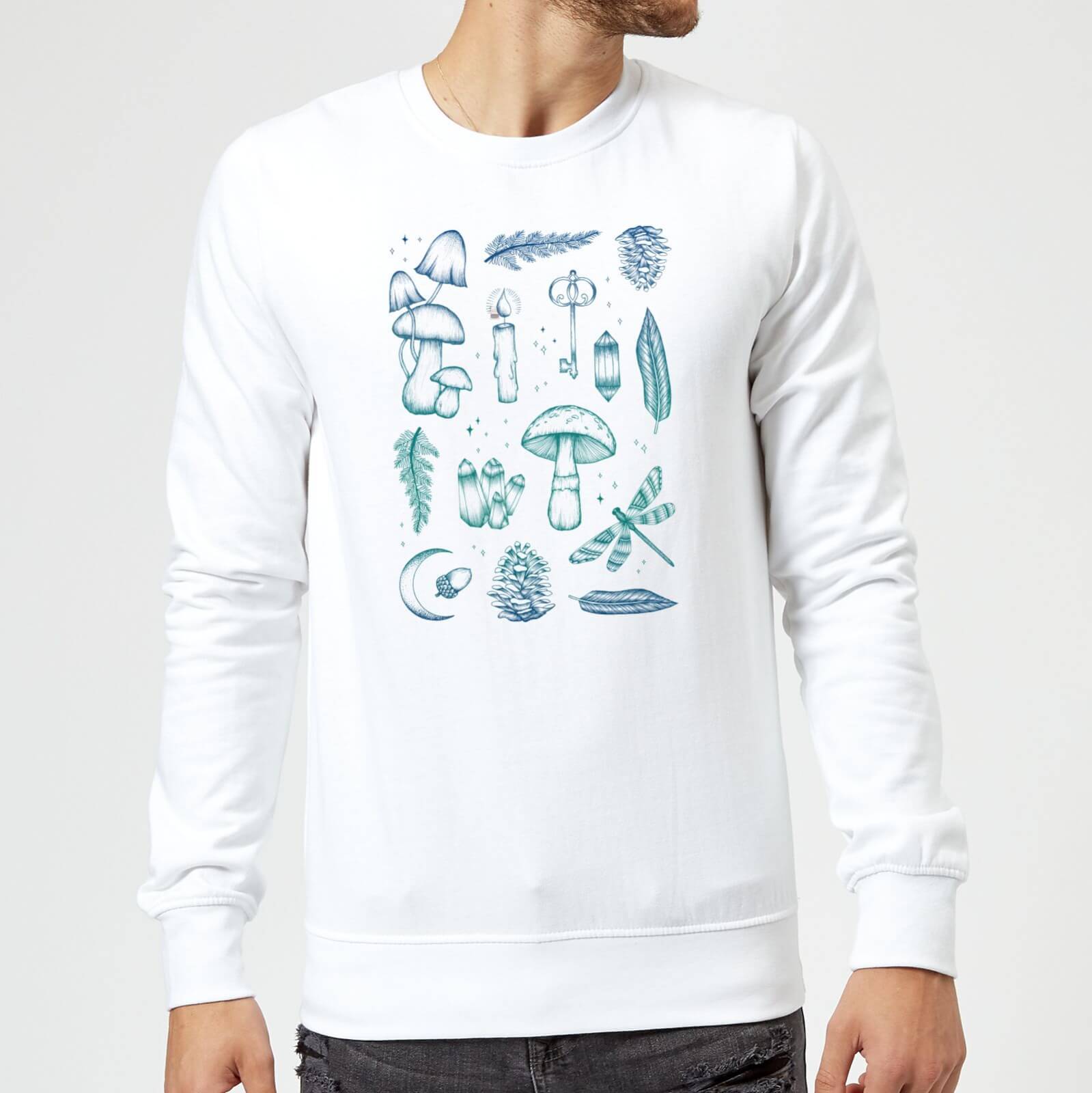Barlena Enchanted Forest Sweatshirt - White - S - White