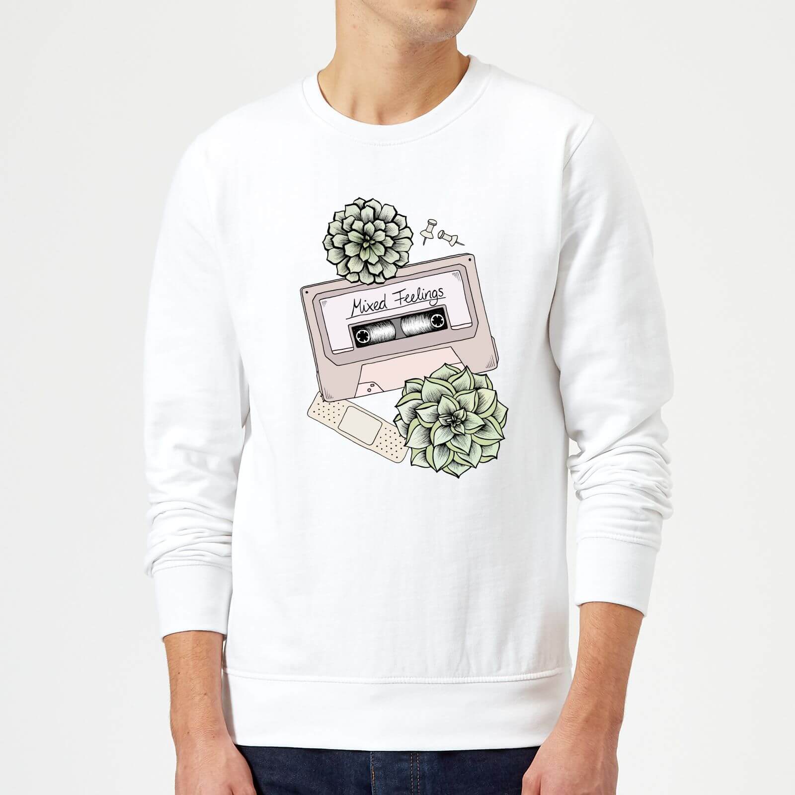 Barlena Mixed Feelings Sweatshirt - White - S - White