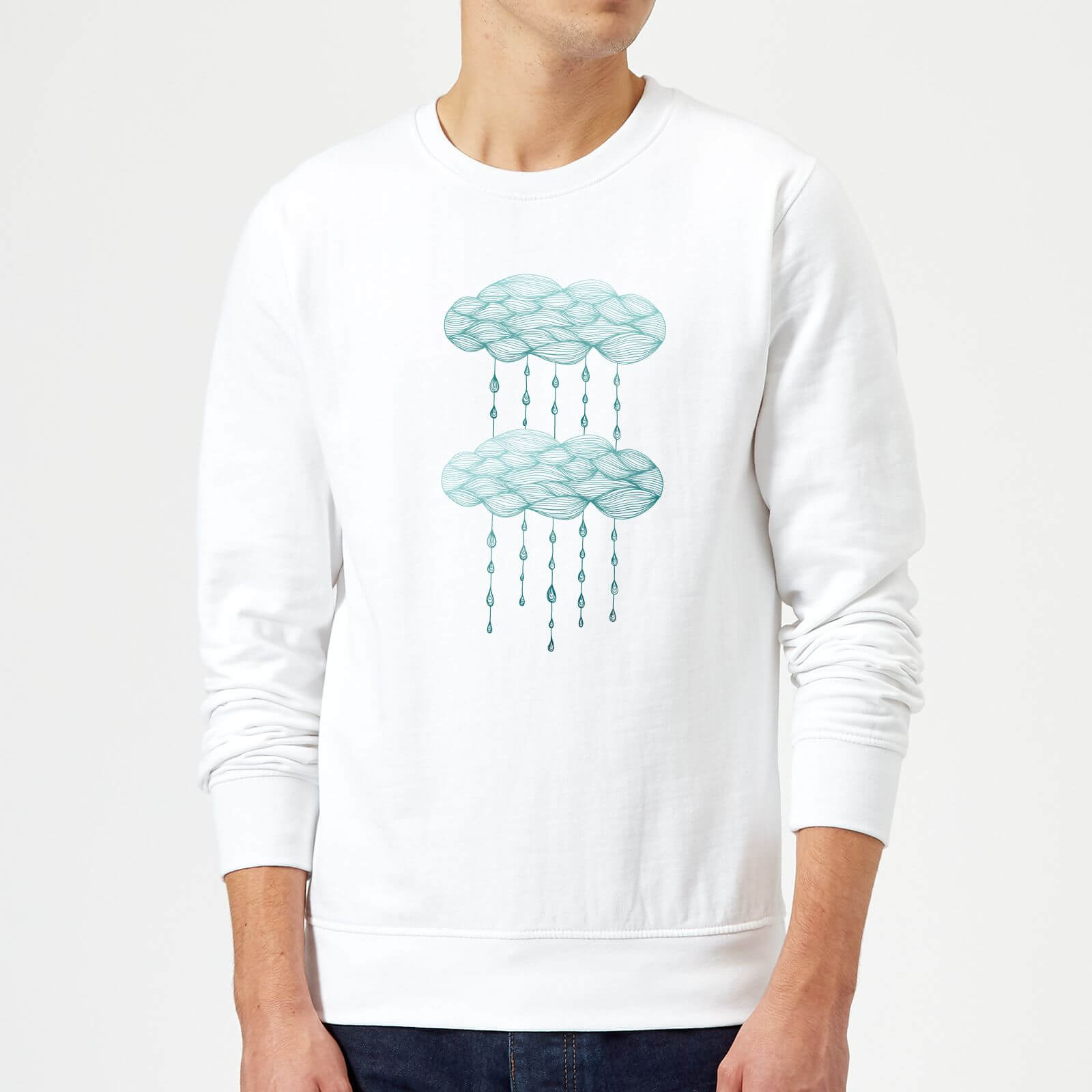 Barlena Rainy Days Sweatshirt - White - S - White