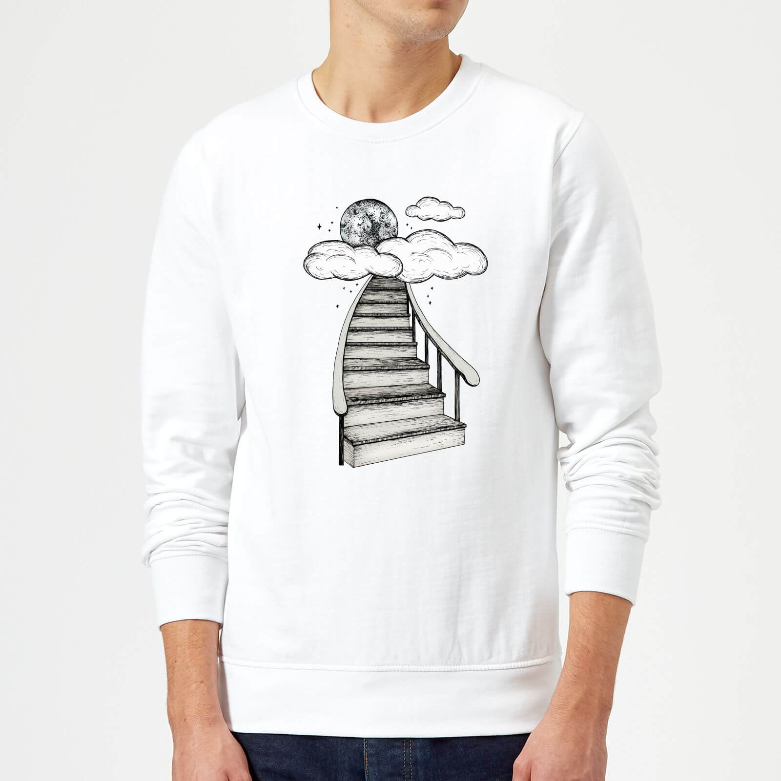 Barlena To The Moon and Back Sweatshirt - White - S - White