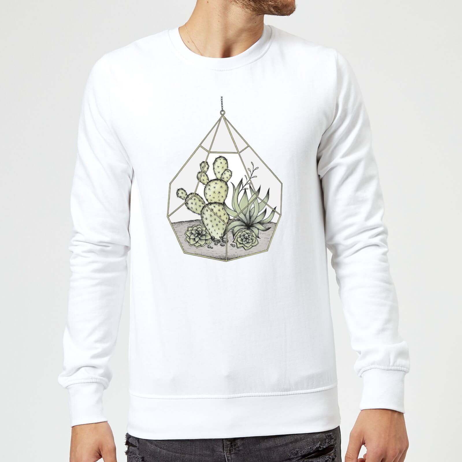 Barlena Succulent Terrarium Sweatshirt - White - S - White
