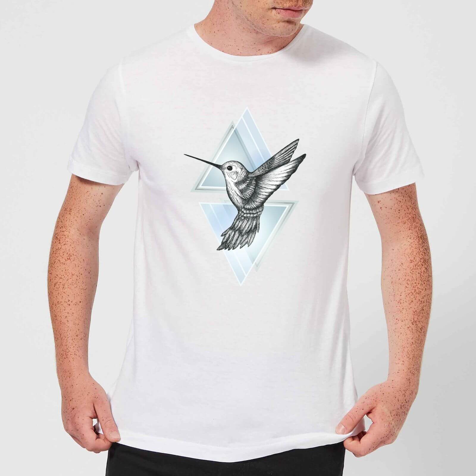 Barlena Hummingbird Men's T-Shirt - White - S - White