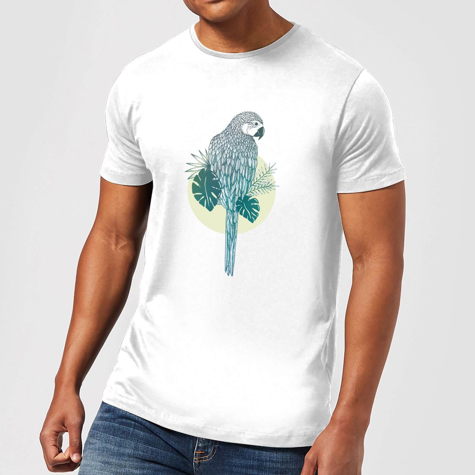 Barlena Parrot Men's T-Shirt - White - S - White